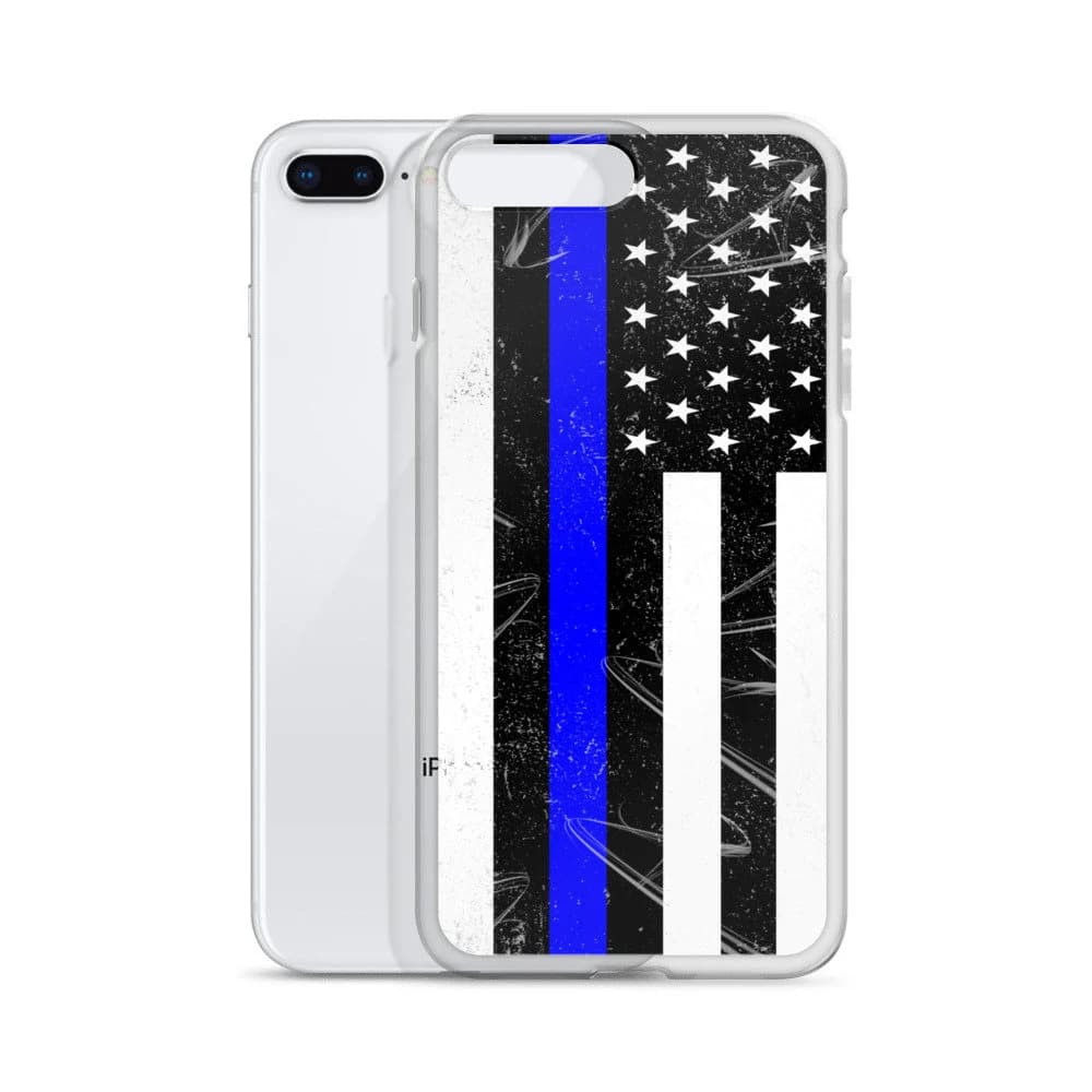 Thin Blue Line | Distressed | American Flag | Police Officer | LEO | Cop | iPhone case | iPhone x | iphone 8 | iphone 7 |  | Plus - image 5