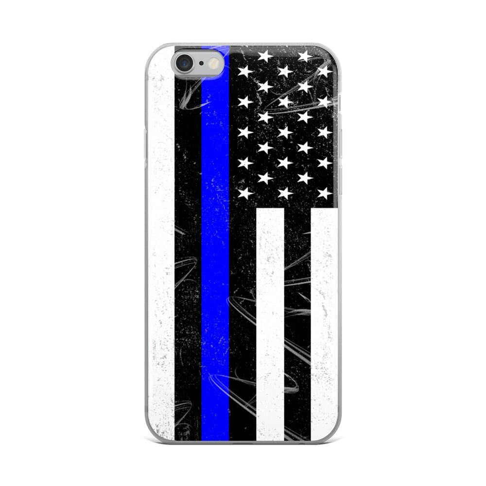 Thin Blue Line | Distressed | American Flag | Police Officer | LEO | Cop | iPhone case | iPhone x | iphone 8 | iphone 7 |  | Plus - image 2