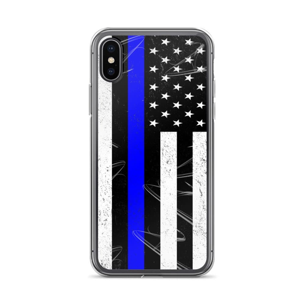 Thin Blue Line | Distressed | American Flag | Police Officer | LEO | Cop | iPhone case | iPhone x | iphone 8 | iphone 7 |  | Plus