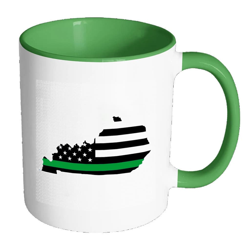 Thin Green Line, Coffee, Tea, Mug, Soldier, Military, Army, Navy, Air Force, Marines, National Guard, Kentucky, KY, Family, Veteran, Retired