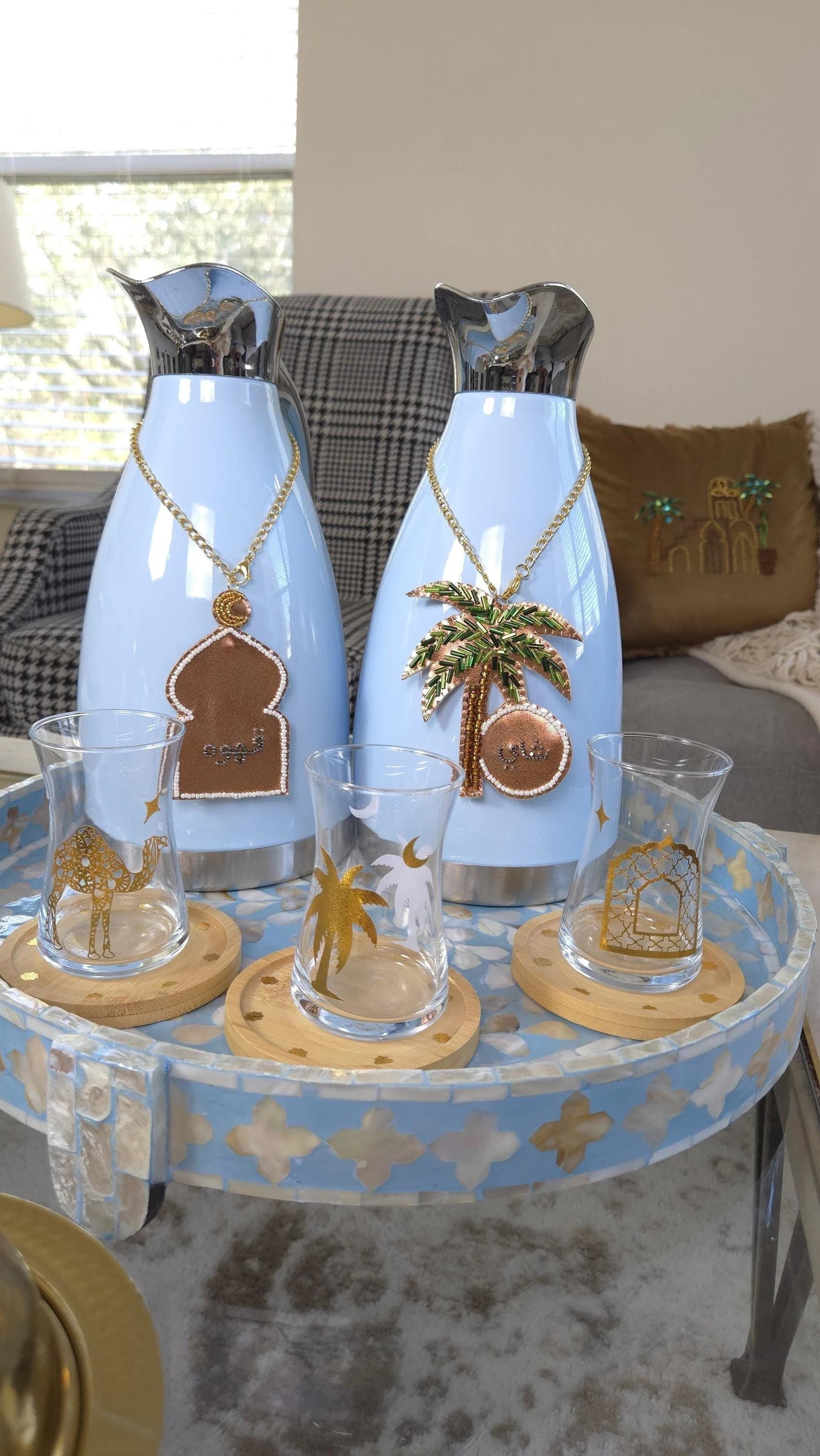 Tea, Coffee Tags SET, Arabic Tea label, Arabic coffee tags, tea thermos tag, Tea Tag, Coffee Tag, Ramadan table setting, Eid Decor