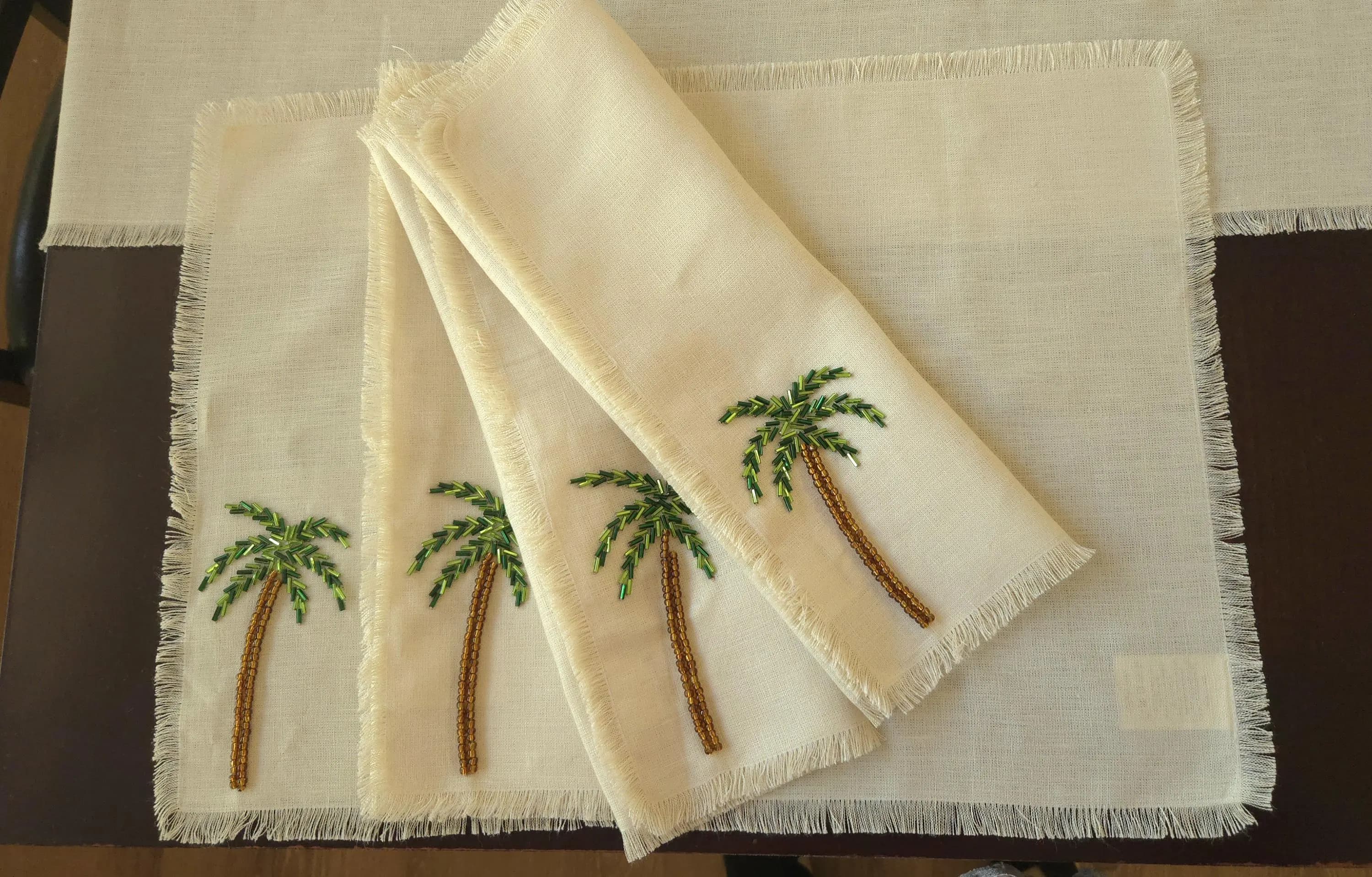 Ramadan Placemats set, Ramadan table setting, Ramadan table decor, Palm tree place mat set, Ramadan tableware, Eid table decor - image 3