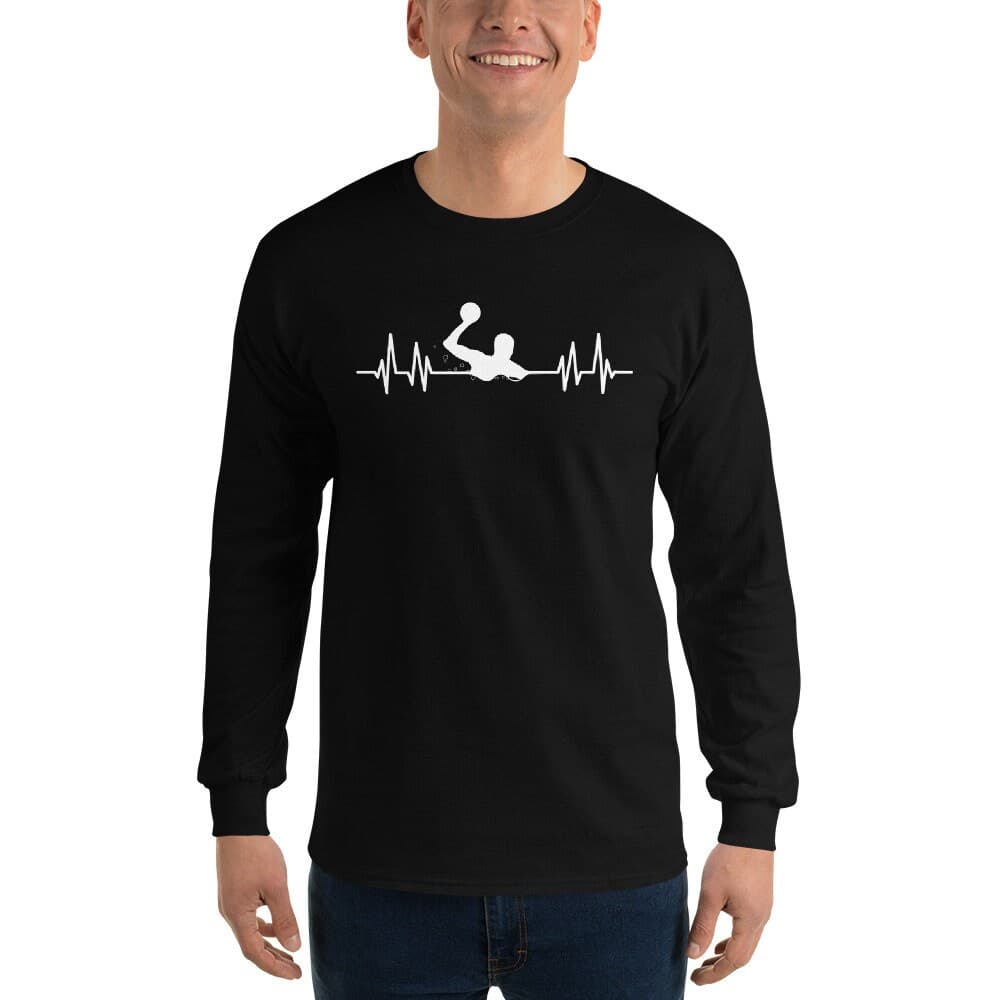 Water Polo Long Sleeve Shirt, Water Polo Gift, Water Sports Player, Water Polo Coach, Water Polo Team, Water Polo Tee, Water Polo Heartbeat