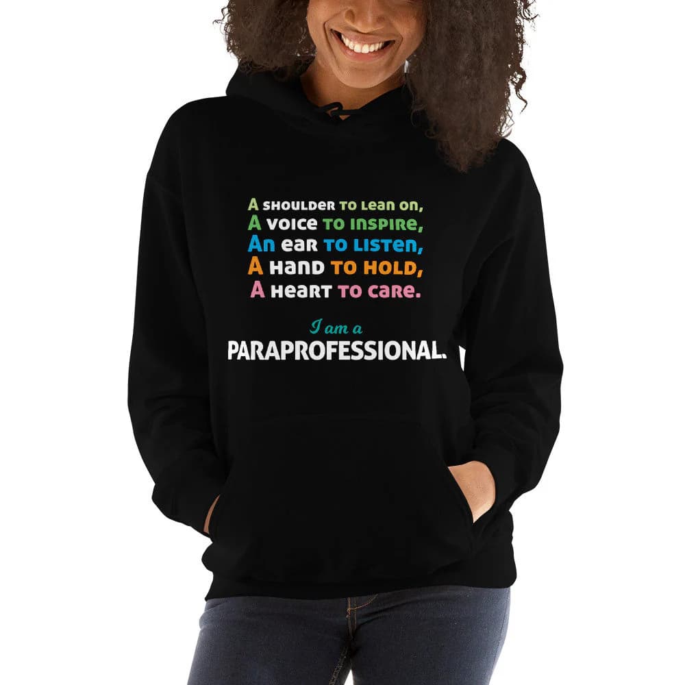 Paraprofessional Hoodie, Paraprofessional Gift, Teacher Aide Sweatshirt, Paraeducator Hoodie, Assistant Hoodie, I'm A Paraprofessional