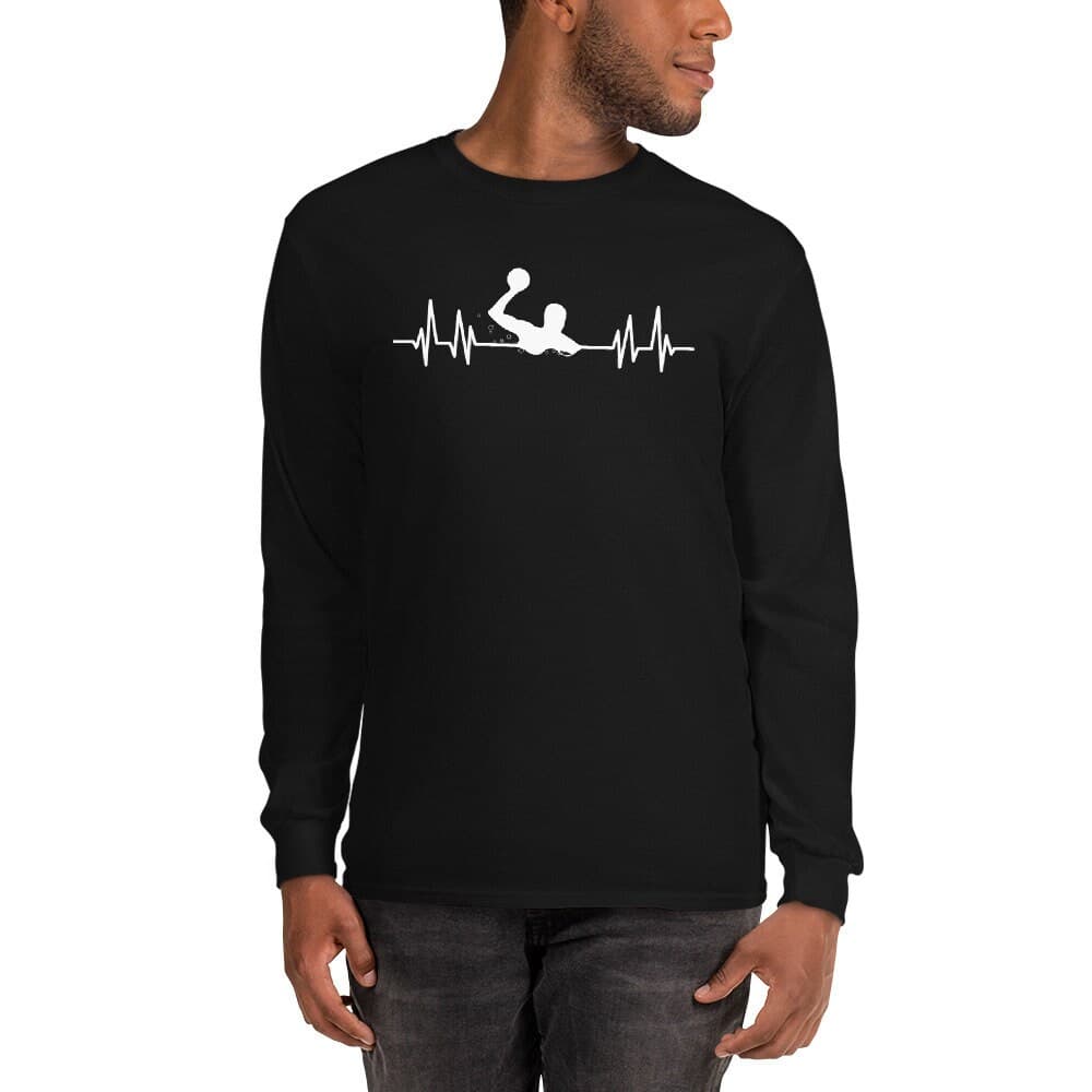 Water Polo Long Sleeve Shirt, Water Polo Gift, Water Sports Player, Water Polo Coach, Water Polo Team, Water Polo Tee, Water Polo Heartbeat - image 4
