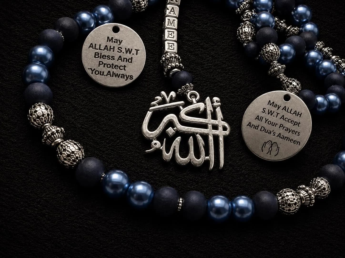 Personalized tasbeeh,,SAME DAY DISPATCH,,,have any name added,,33,55,99,100 beadcall ba call - image 2