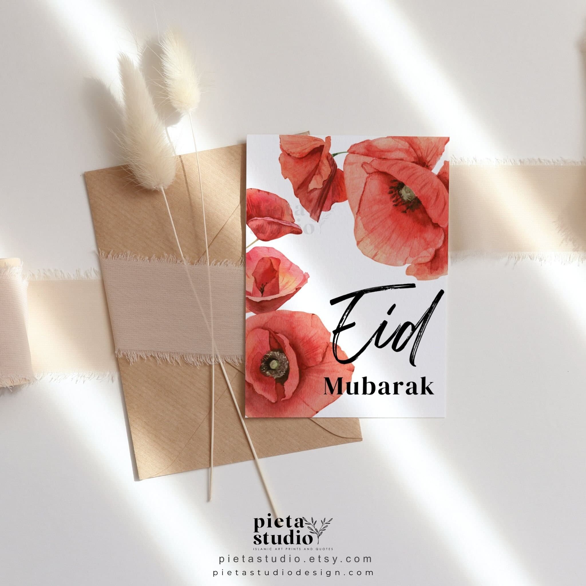 Digital Printable of Eid Mubarak Greeting Card