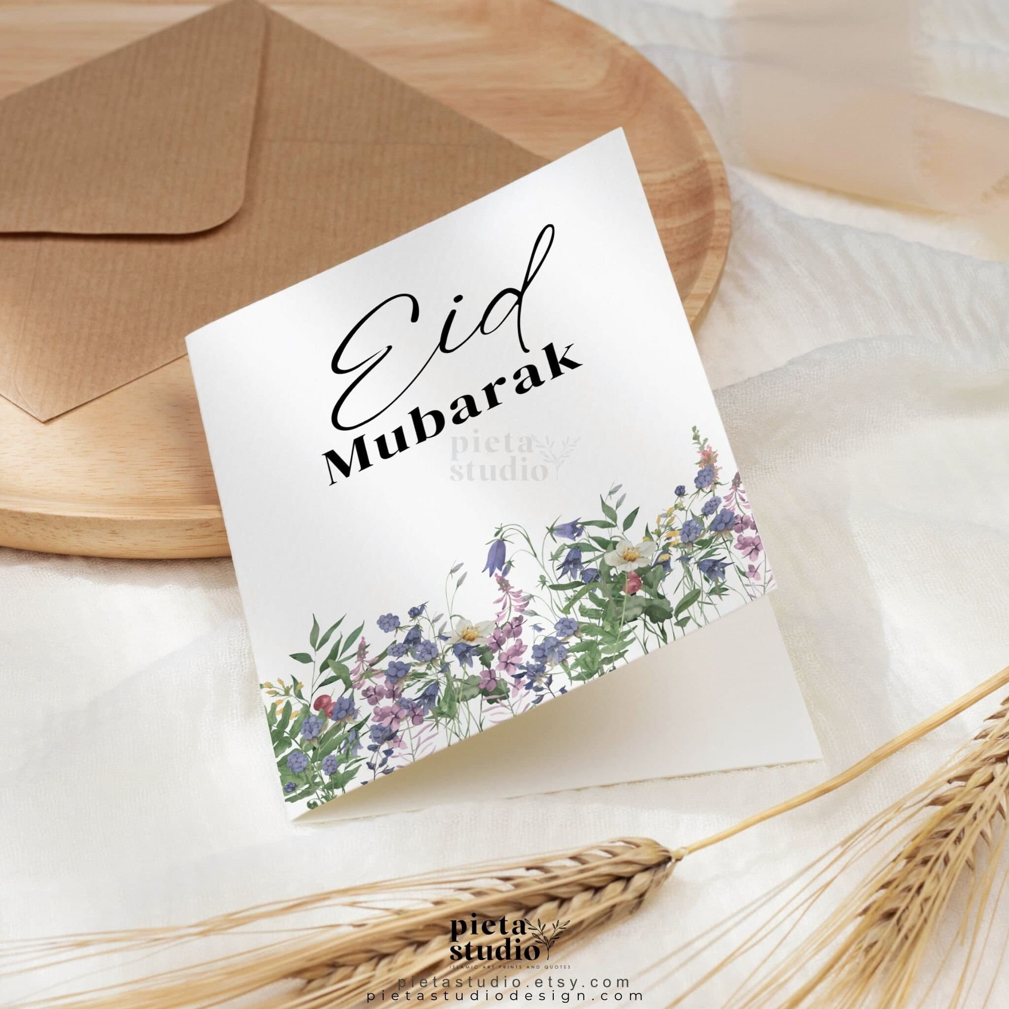 Digital Printable of Eid Mubarak Greeting Card