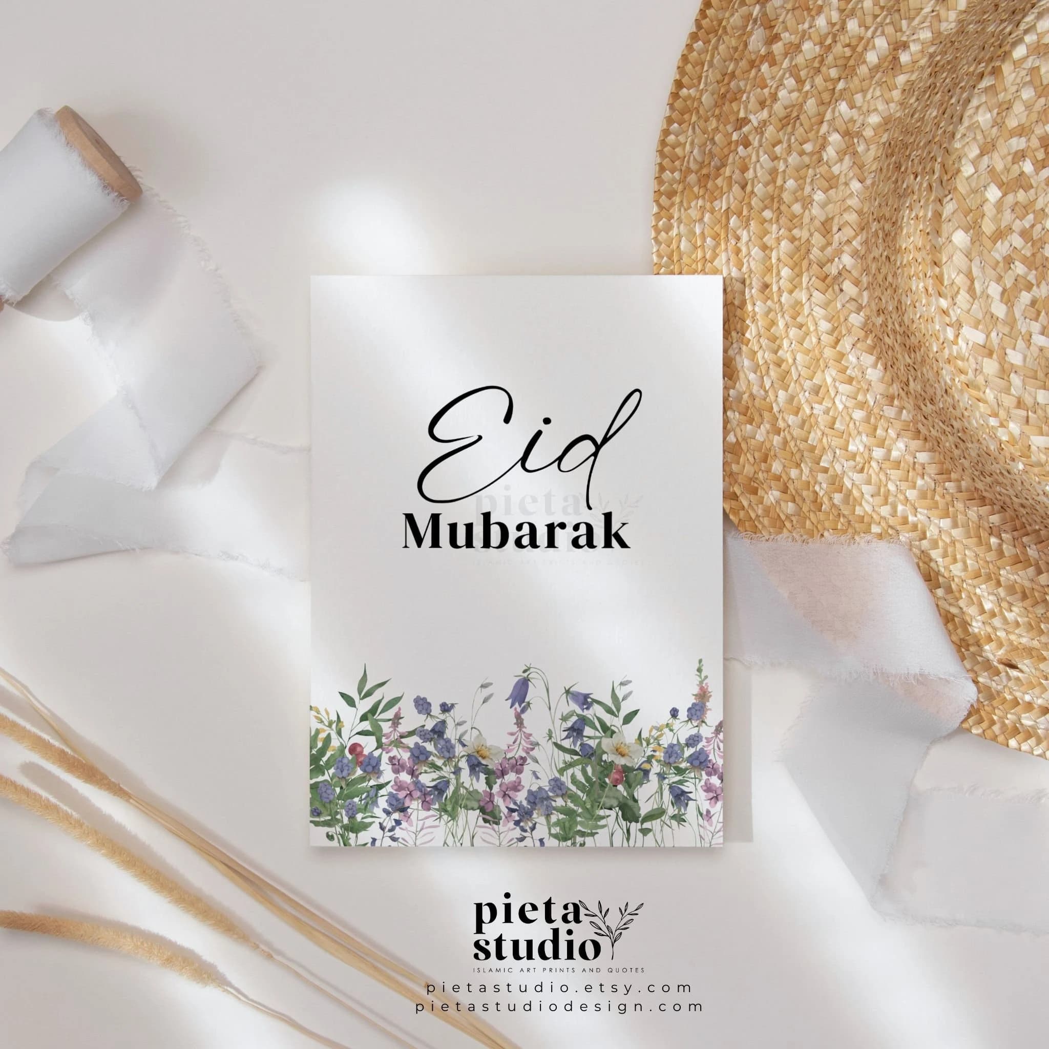 Digital Printable of Eid Mubarak Greeting Card