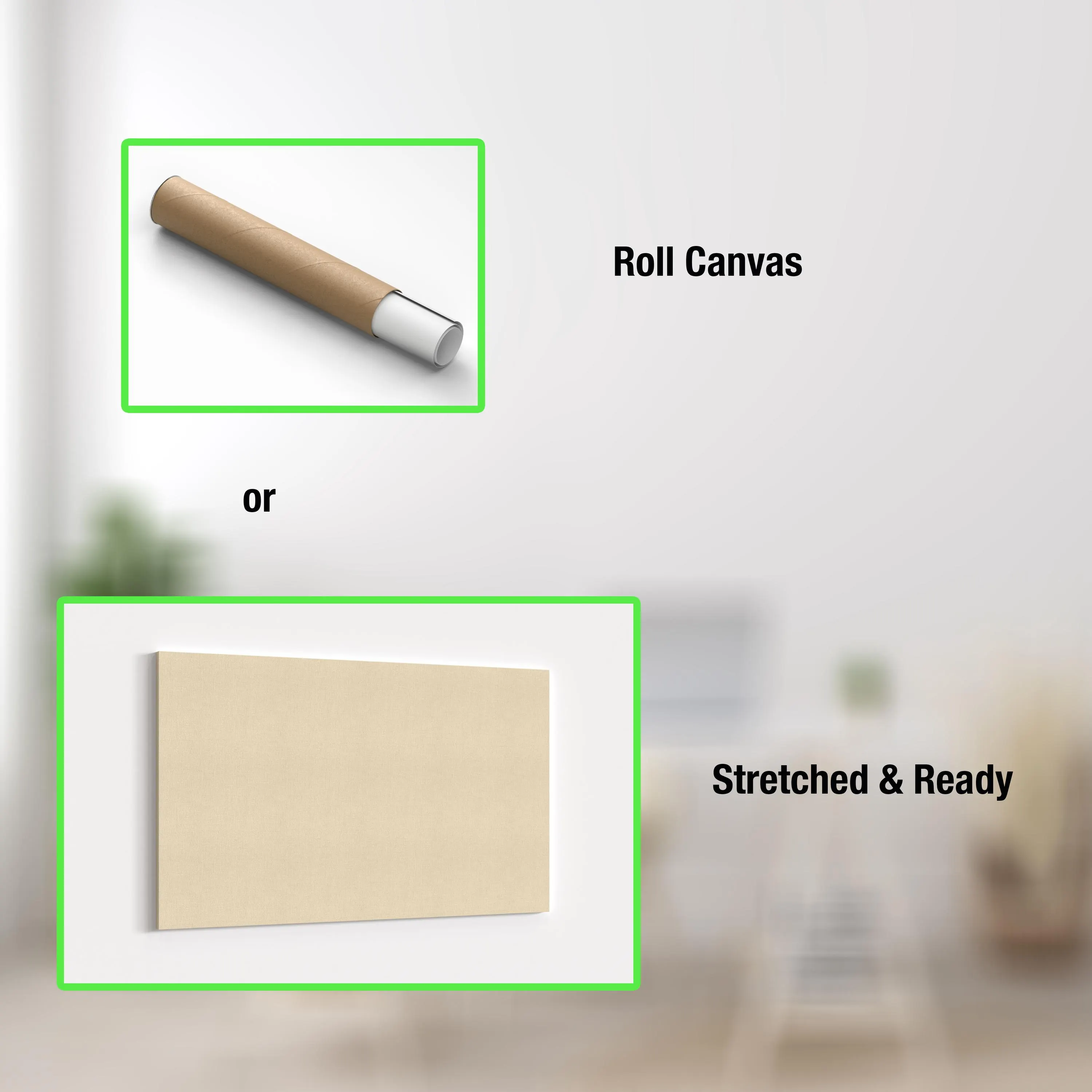 a picture of a room with a roll of canvas and a cigarette