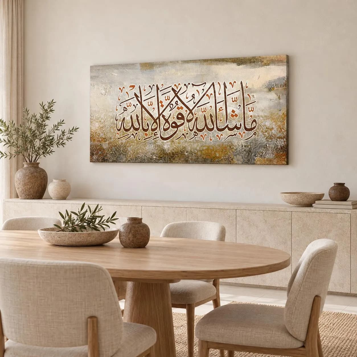 Surah Al Kahf Islamic Canvas Wall Art, Arabic Calligraphy for Living Room, Islamic Living Room Decor, Ramadan Eid and Wedding Gift - image 3