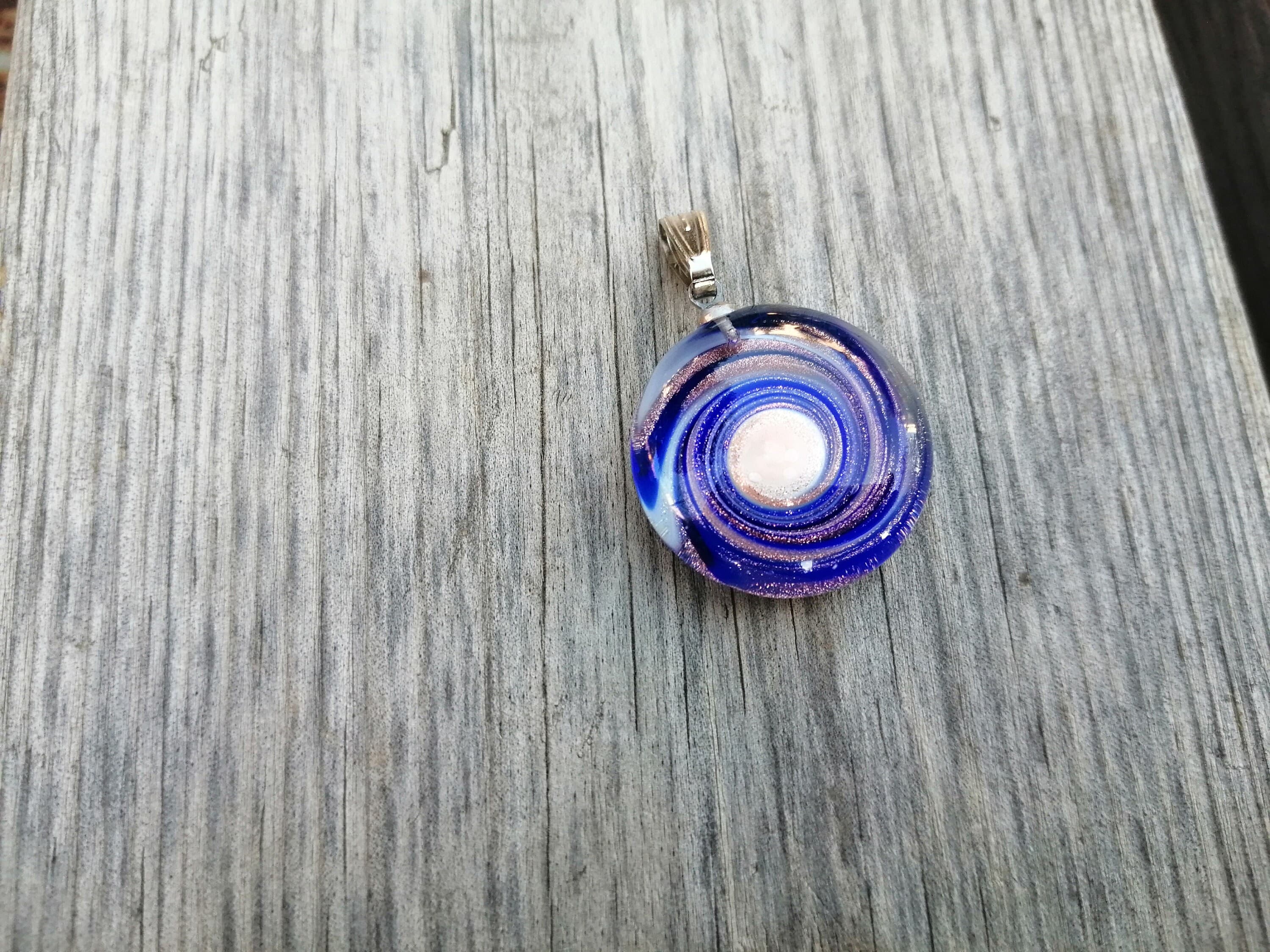 Murano glass pendant, murano flower pendant, art glass pendant, blown glass pendant, flower pendant - image 3