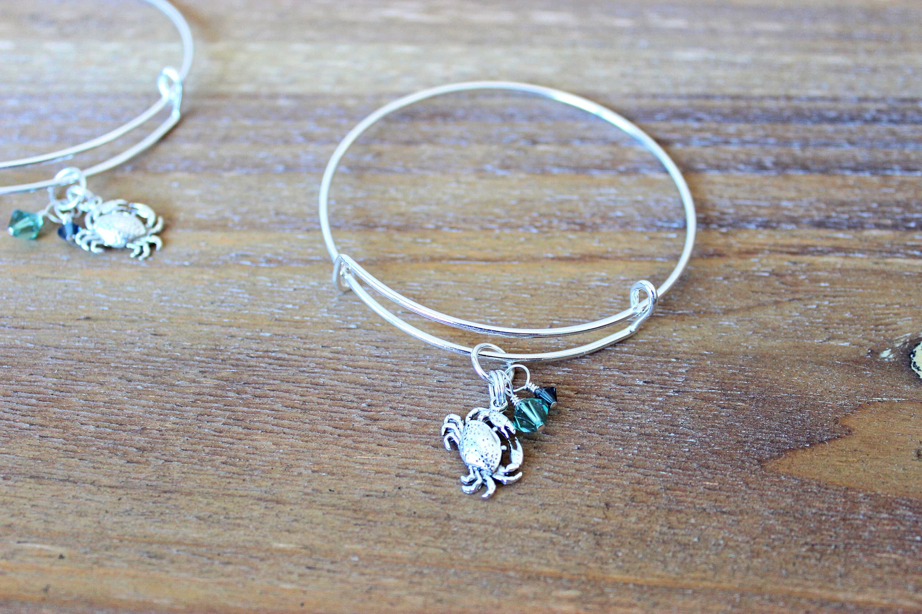 Crab 2.5" Silver-Plated Bangle - image 4