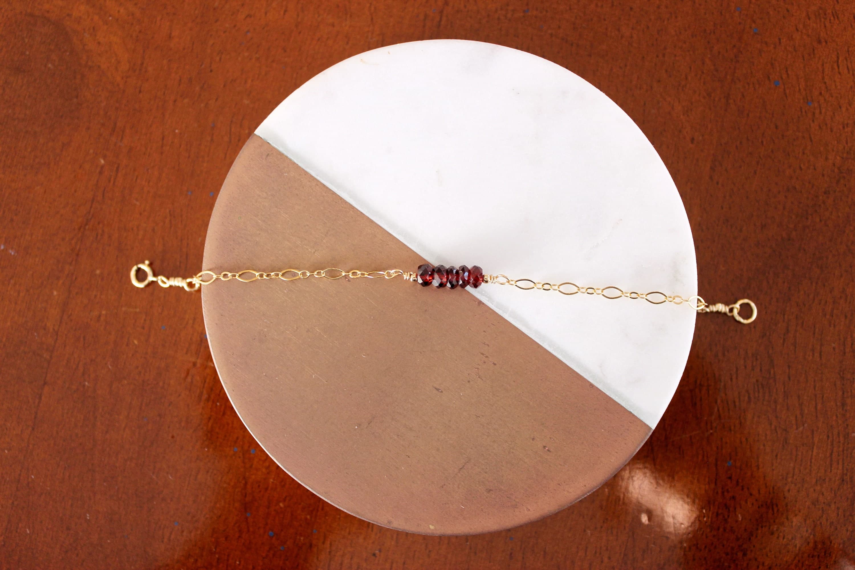 Stacked Birthstone Gold-Filled or Sterling Silver Adult-Size Bracelet