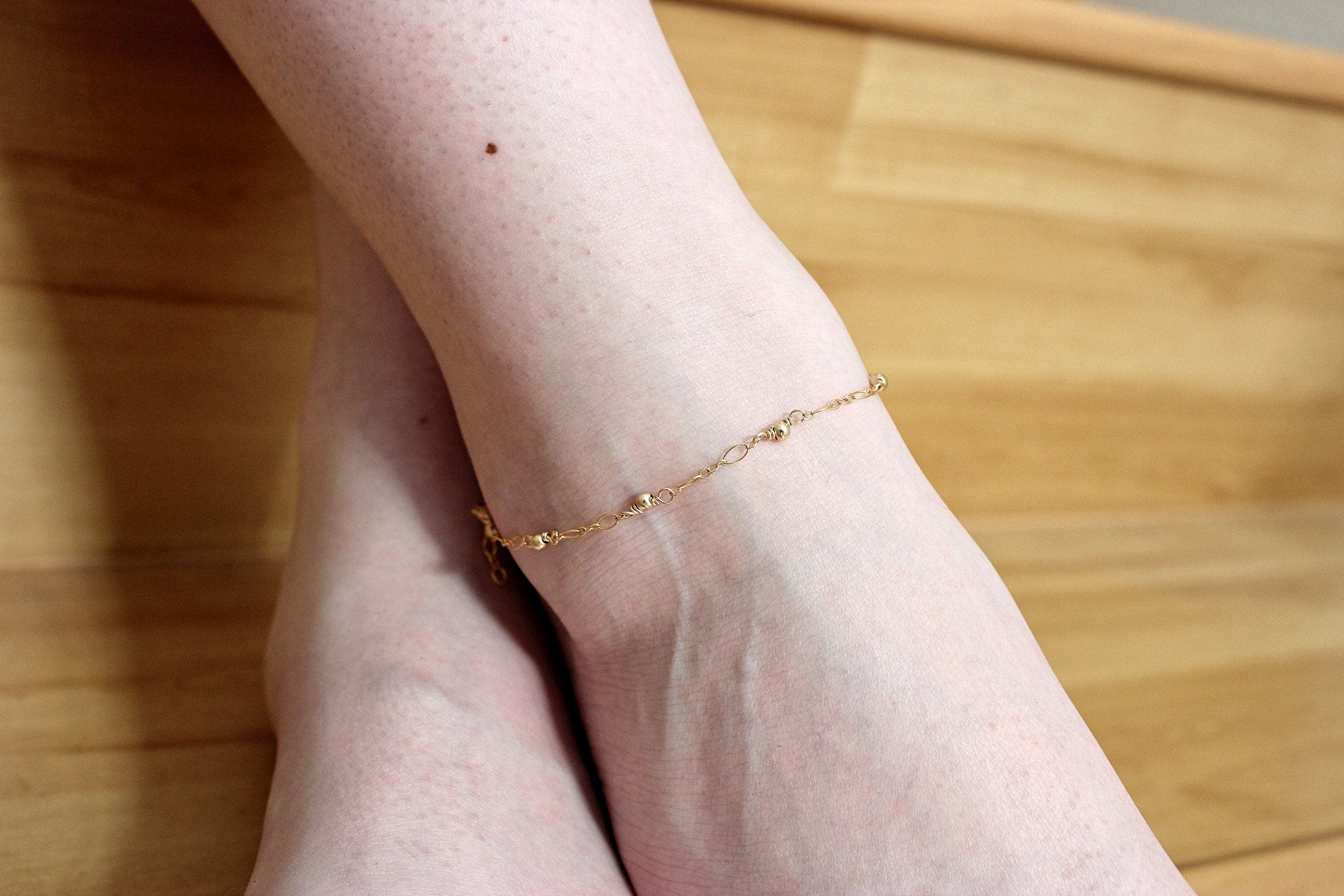Simply Golden 14k Gold-Filled 9-inch Ankle Bracelet with 1.5-inch Extension Chain