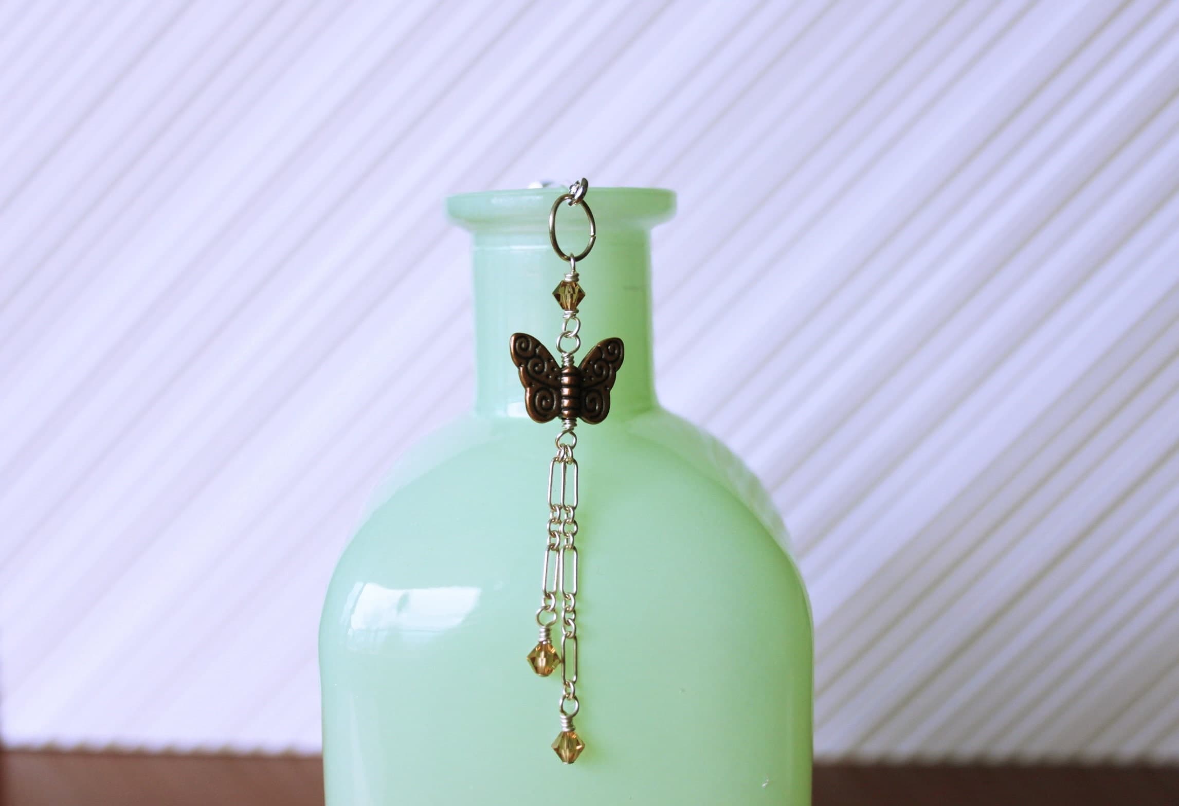 Bronze Butterfly Scarf Pin