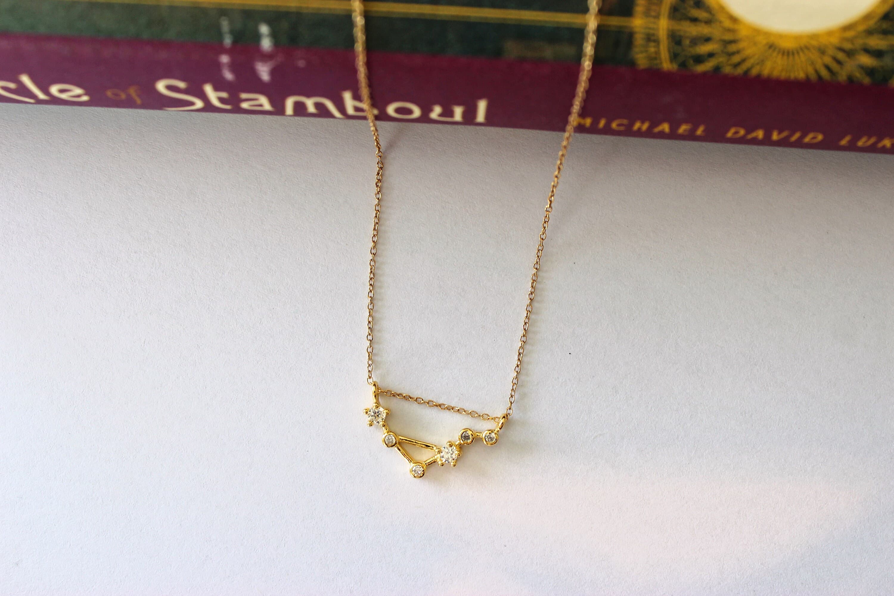 Libra 14k Gold-Filled Zodiac 14" Choker with 3" Extension Chain