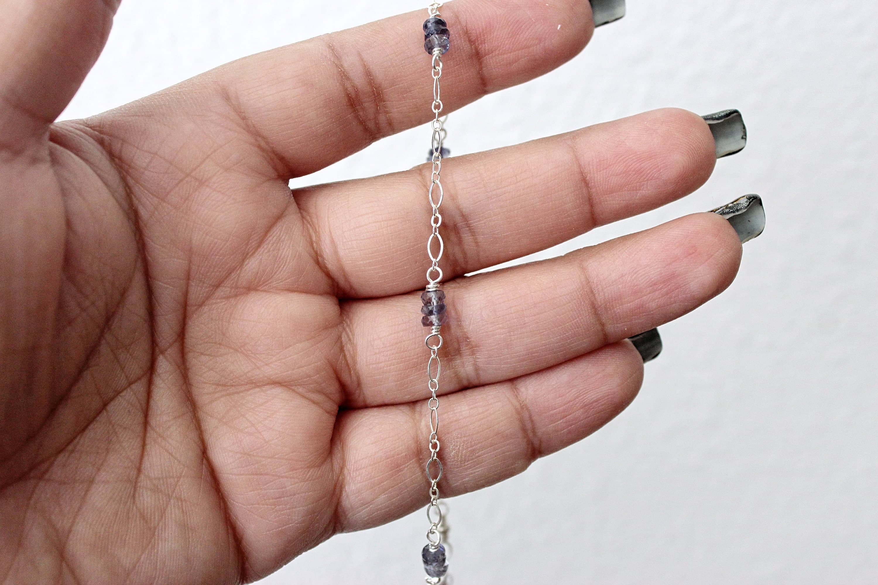 Iolite 9.25-inch Sterling Silver Ankle Bracelet with 1.5-inch Extension Chain - image 3