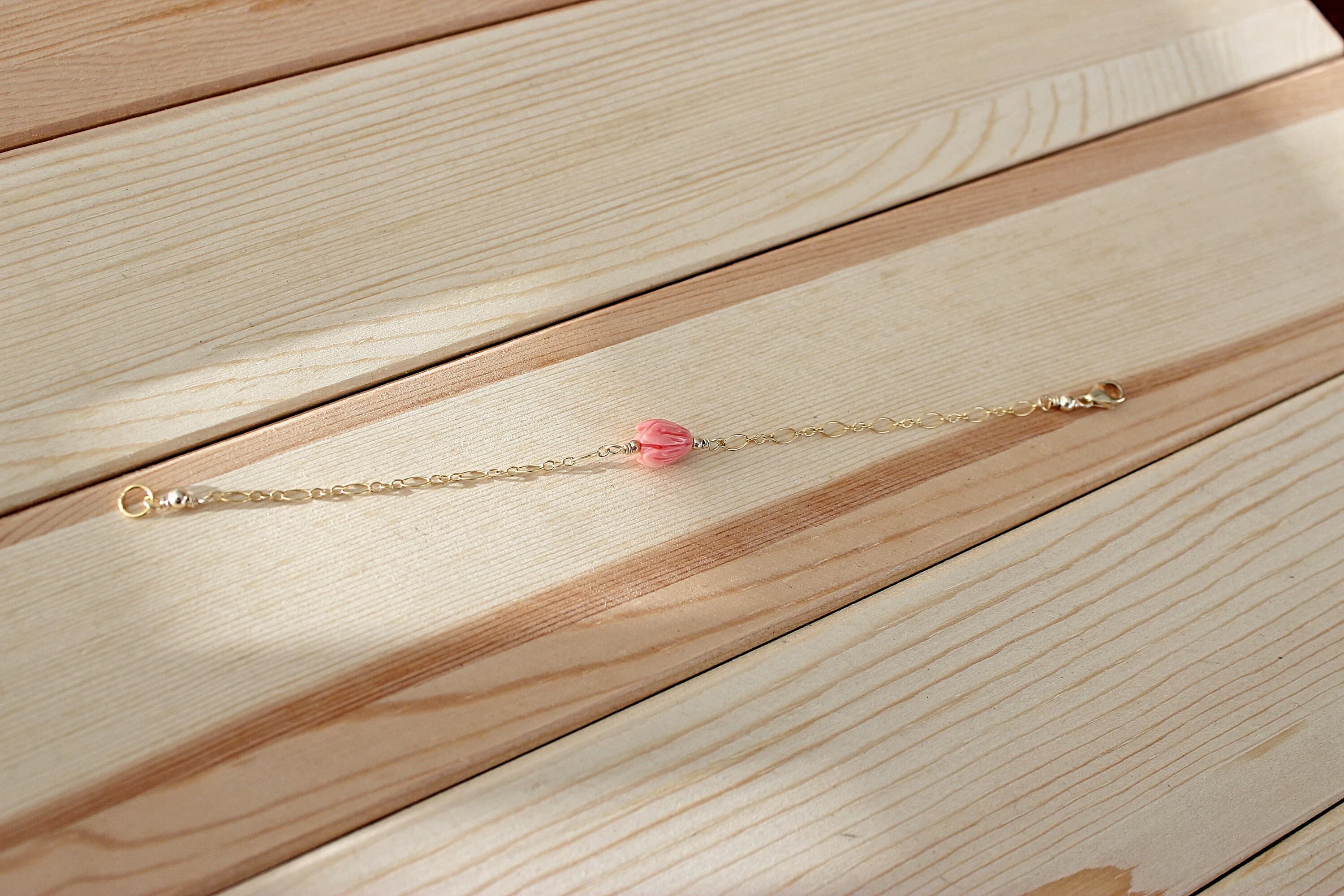 Coral Composite 6-inch 14k Gold-Filled Child-Size Bracelet