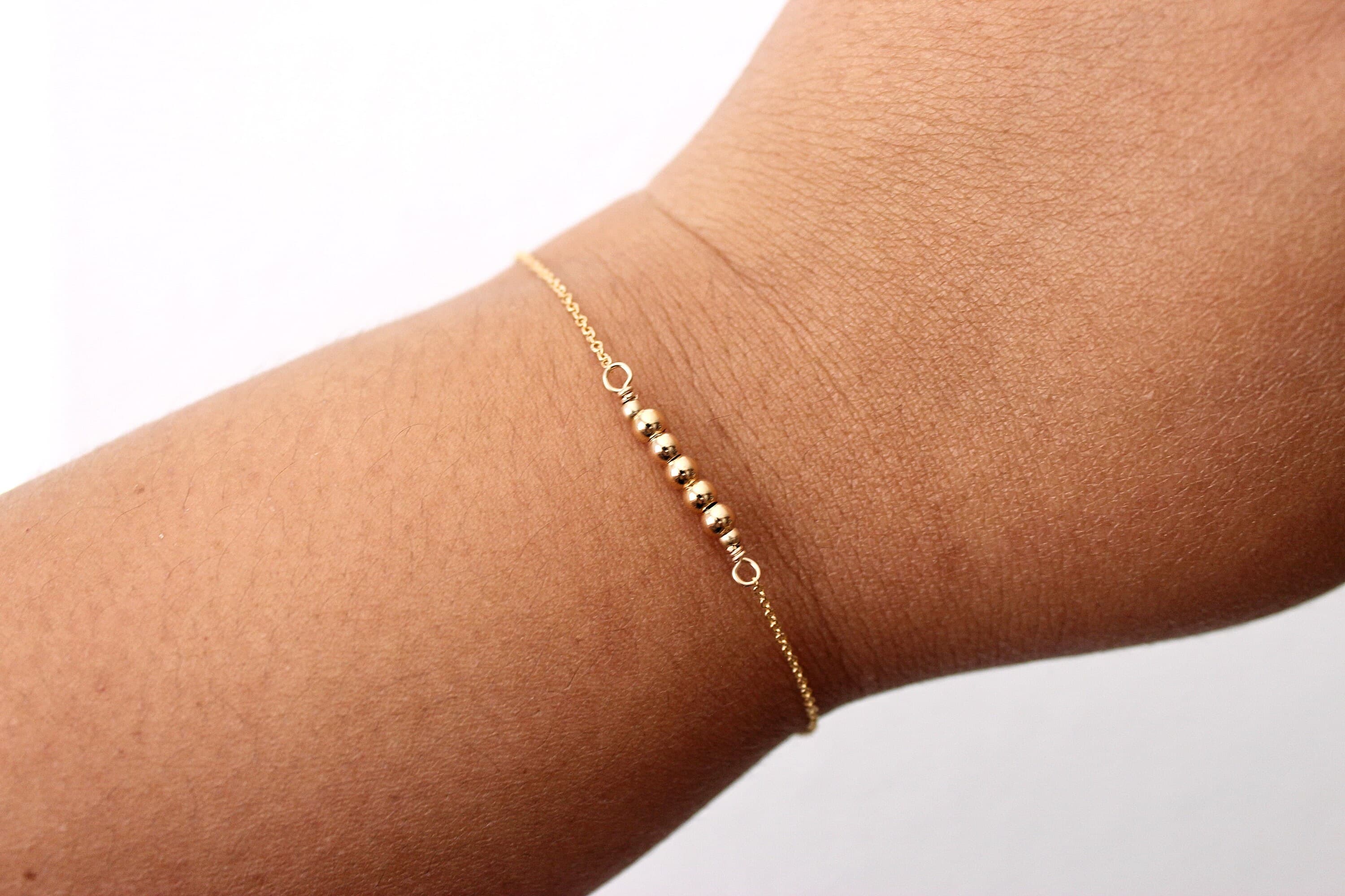 Balls & Chains 7-inch 14k Gold-Filled Bracelet - image 3