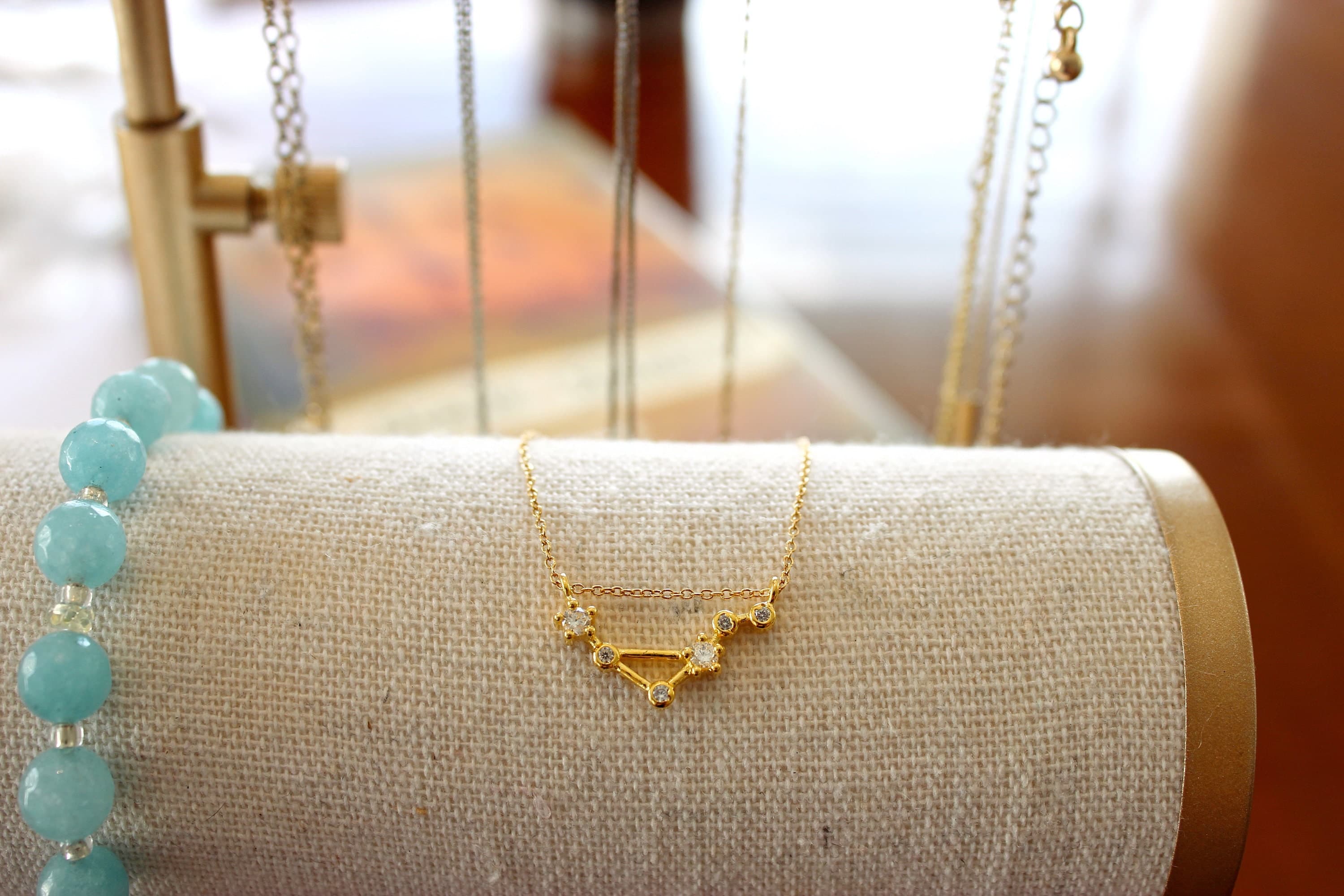 Libra 14k Gold-Filled Zodiac 14" Choker with 3" Extension Chain - image 3