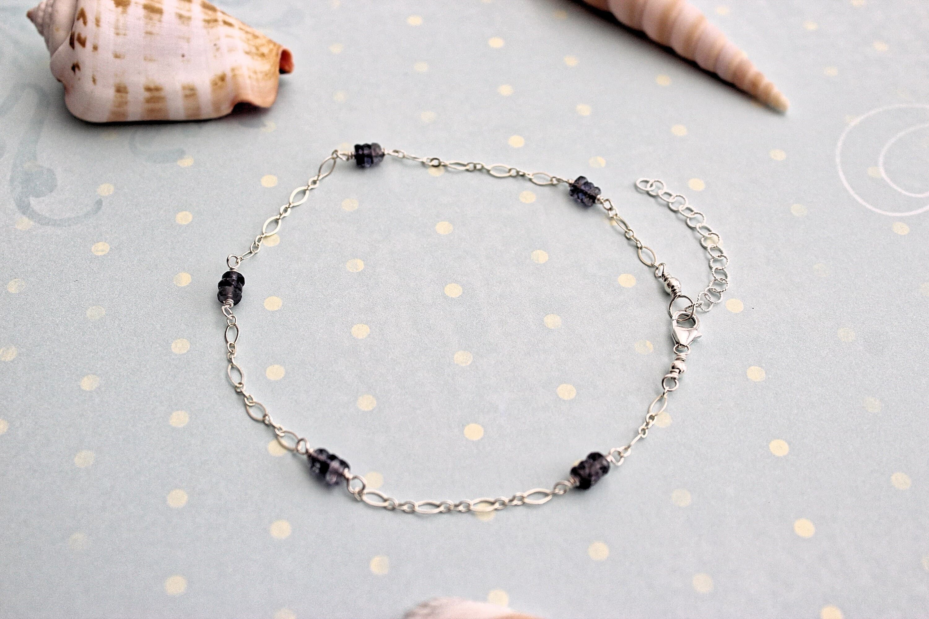 Iolite 9.25-inch Sterling Silver Ankle Bracelet with 1.5-inch Extension Chain - image 4