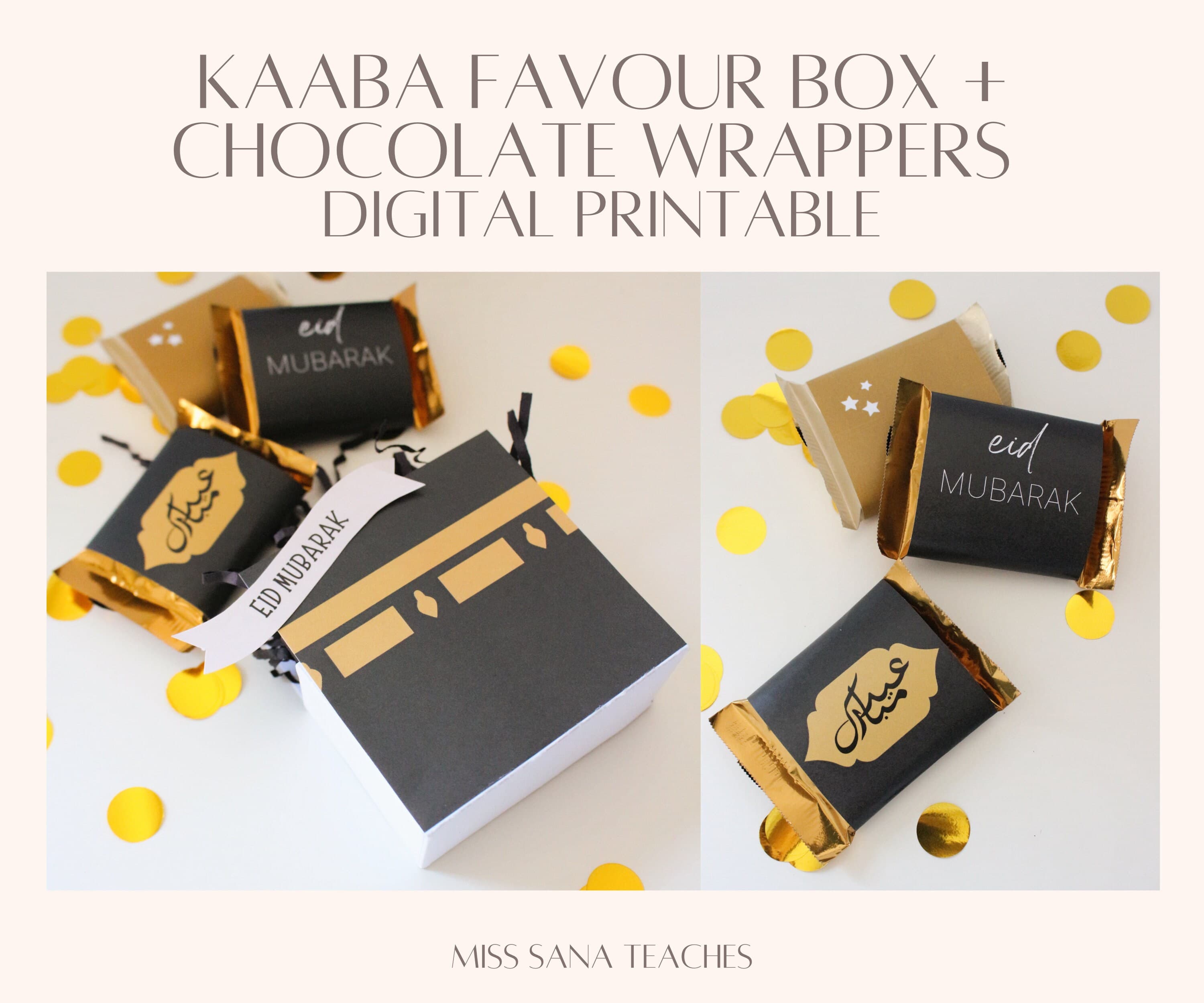 Kaaba Hajj Umrah Eid Al Adha Favour Favor Gift Box Printable - image 3