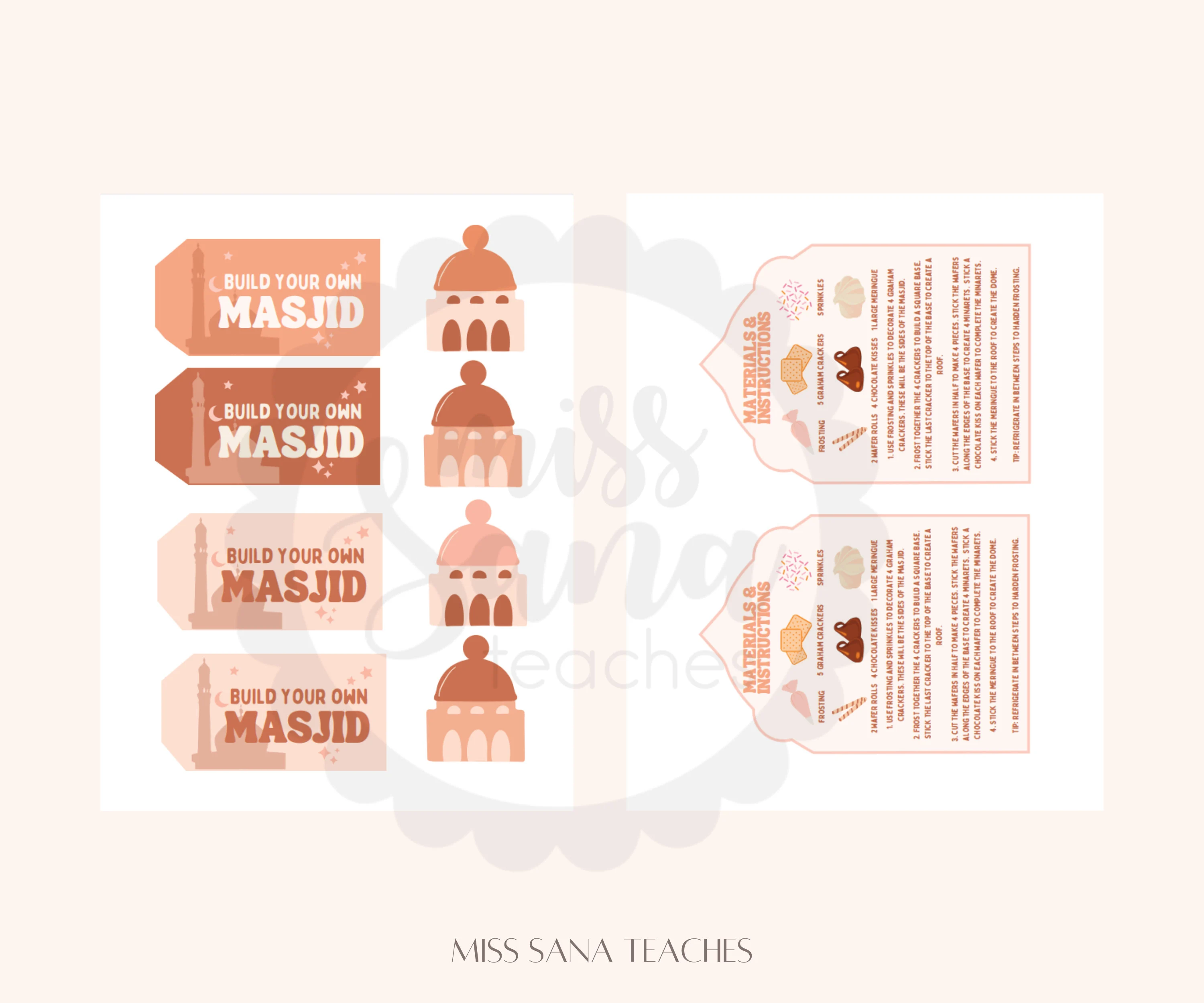 Build Your Own Masjid Printable Ramadan Islamic Activity - image 2