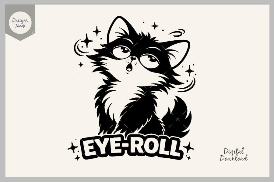 Cute Cat SVG, Cat Silhouette, Kitten Svg, Cute Cat Clipart, Kitty Clipart, Cricut Cut File, Instant Download, Pet Lover Gift, Funny Cat Svg