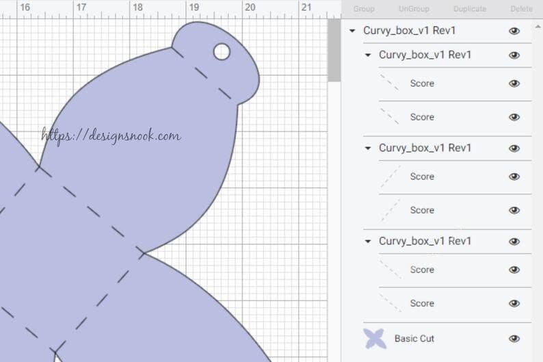 Curvy Favor Box Template – SVG, DXF & PDF (Digital Download) - image 5