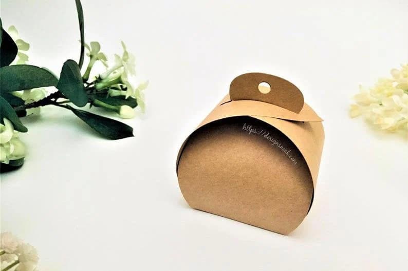 Curvy Favor Box Template – SVG, DXF & PDF (Digital Download)