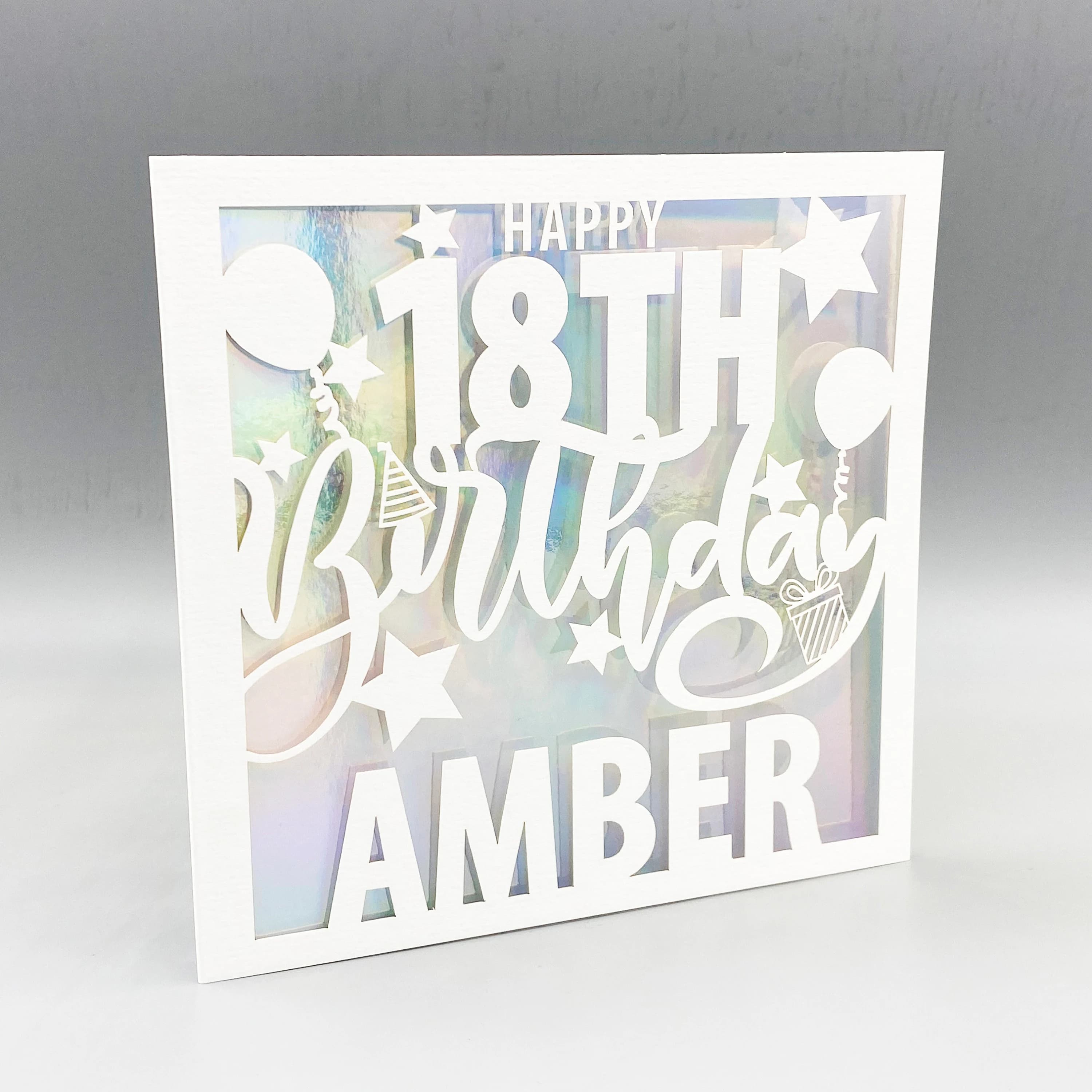 Personalised 18th Birthday Card For Her Custom 18th Birthday Card For Him 18th Greeting Card Papercut 18th Birthday Lasercut 18th Gift
