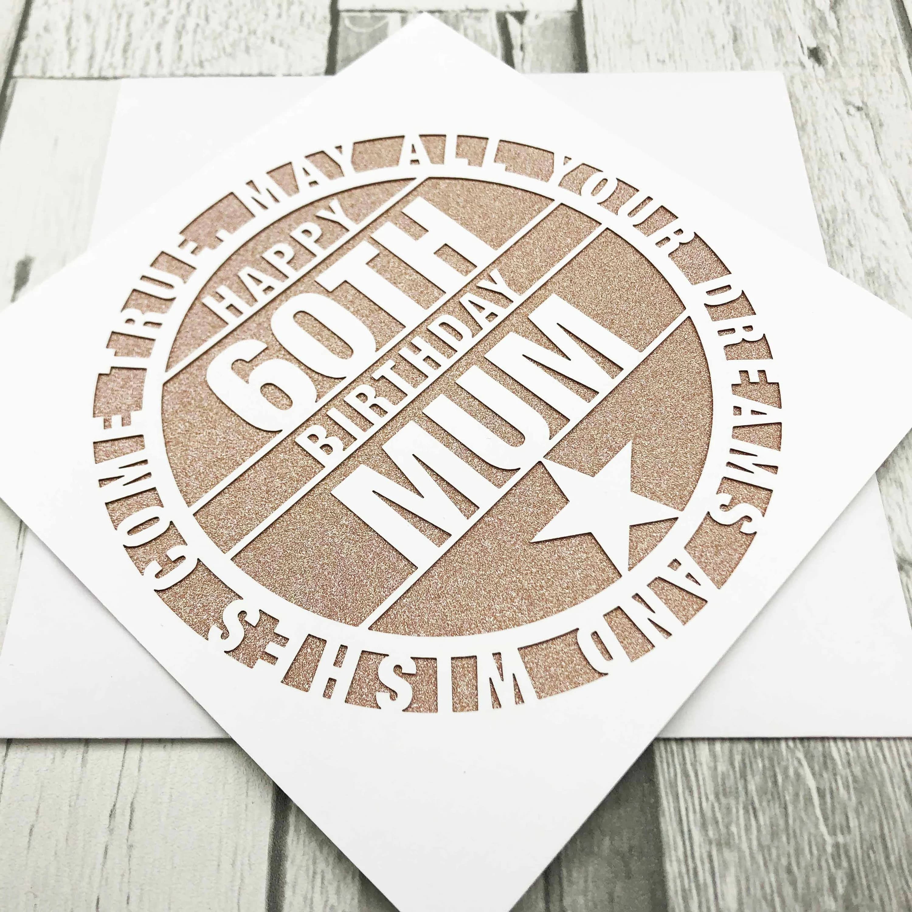 Personalised Laser-Cut 40th Birthday Card with Glitter Inlay - image 5