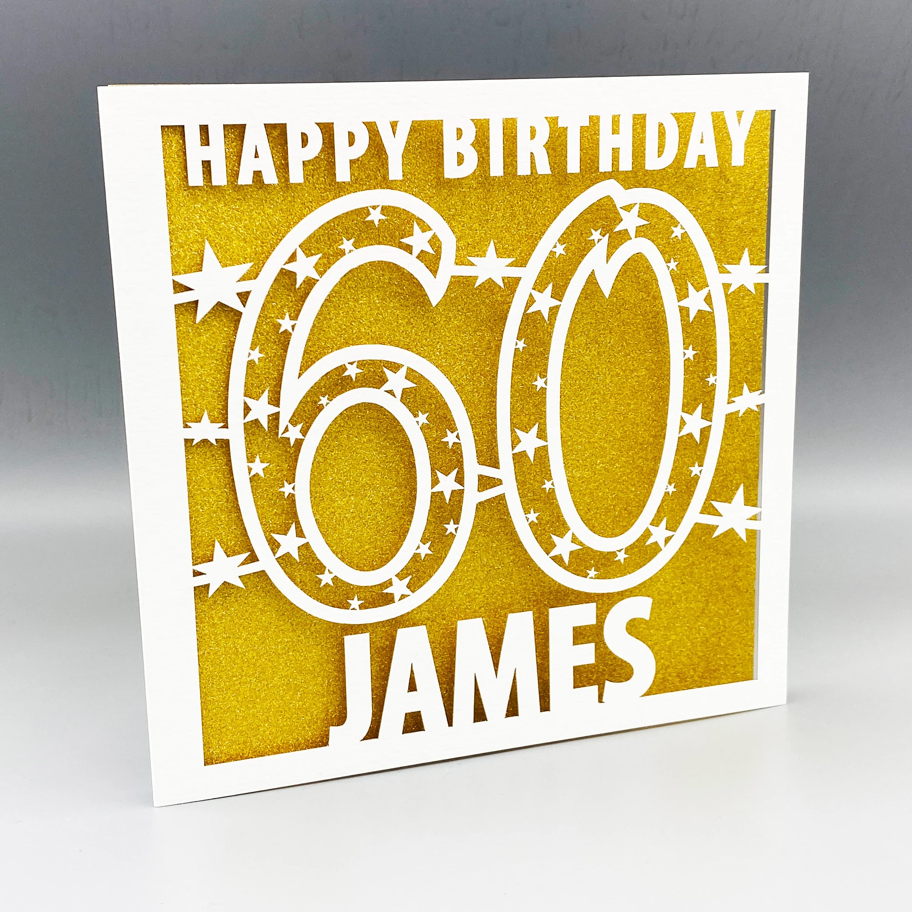 Personalised 70th Birthday Card: Laser-Cut Papercut Design - image 5