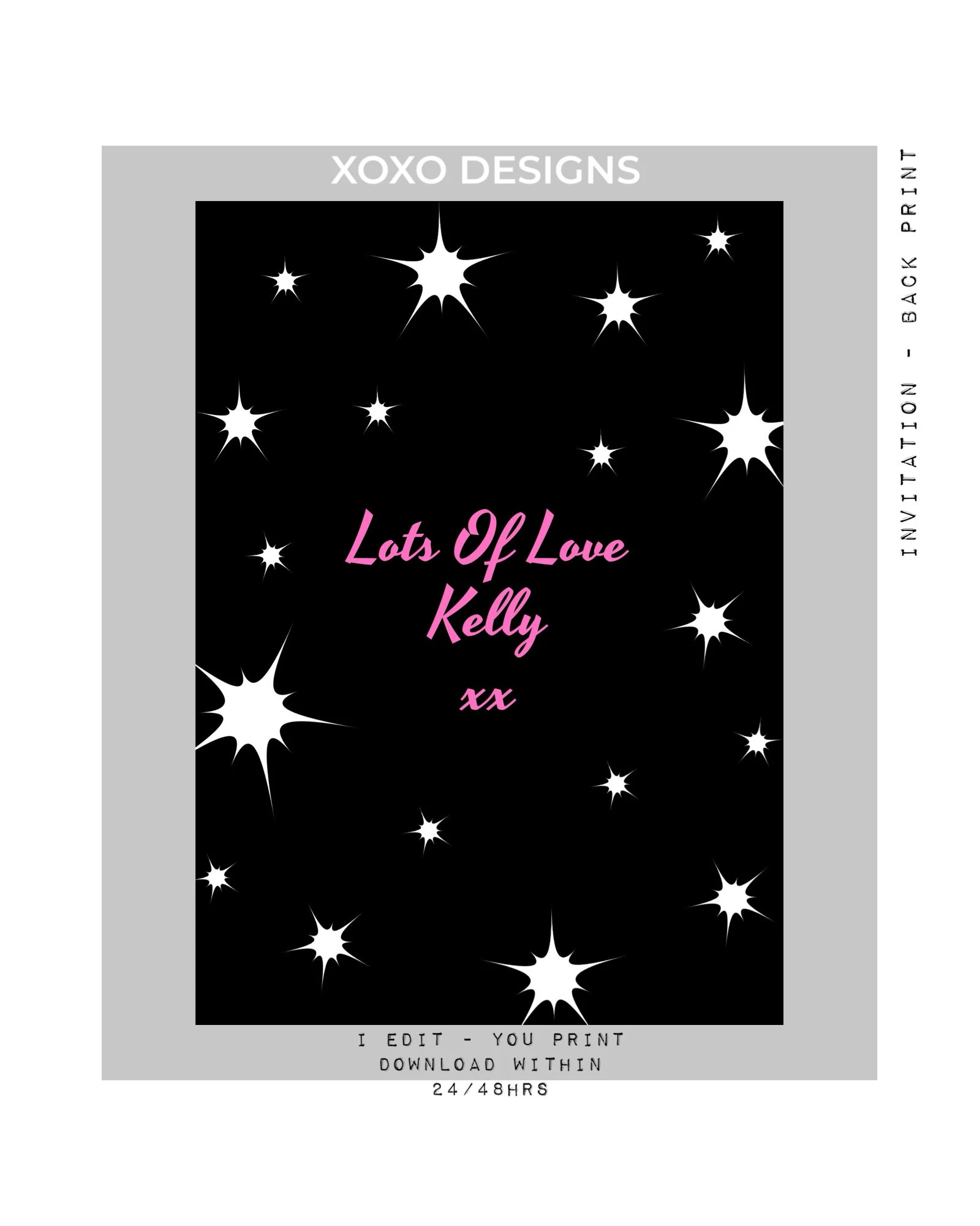 Sweet 16 Birthday Invitation: Pink & Black, Printable (Digital Download) - image 2