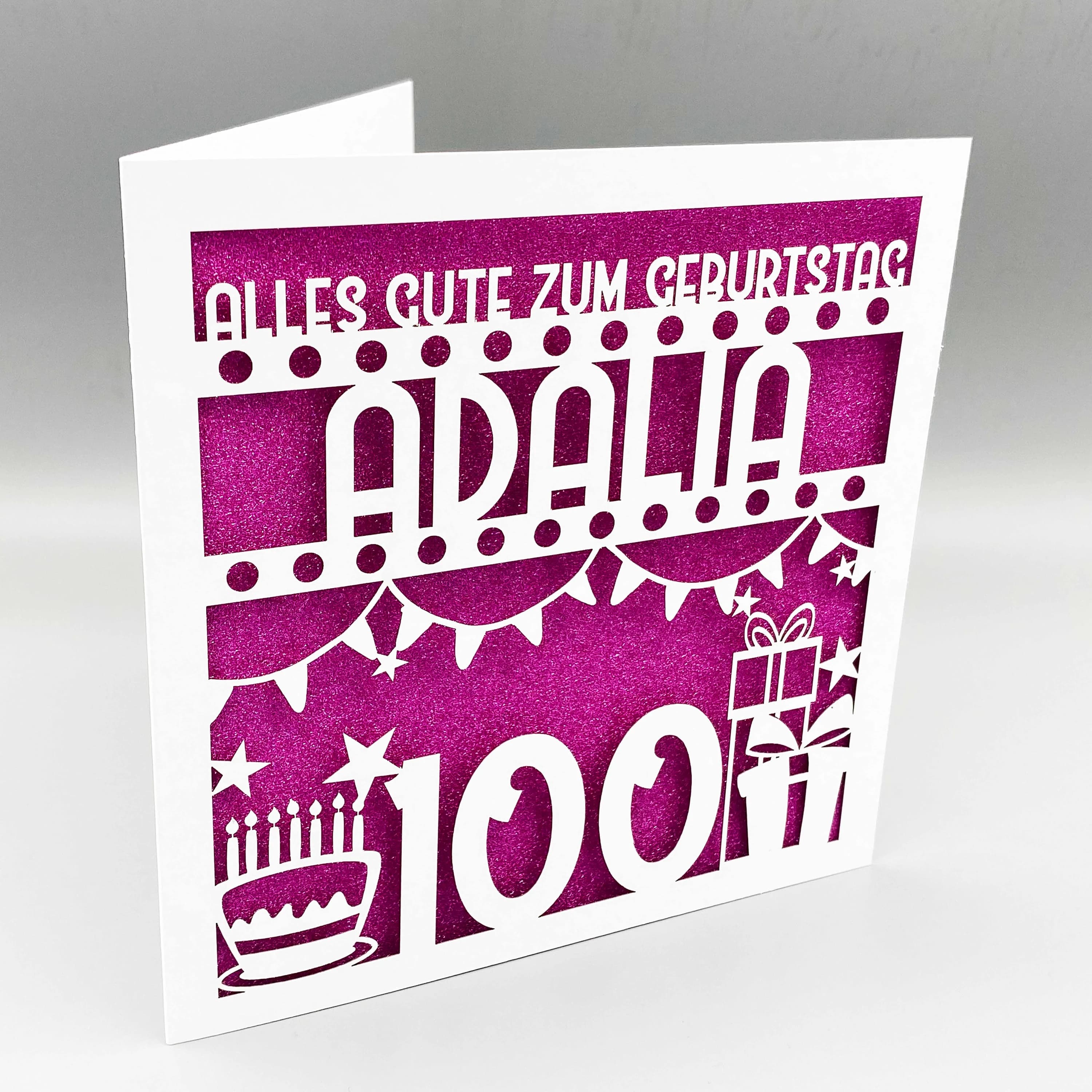 Personalised 90th Birthday Card, Laser Cut Papercut Design - image 2