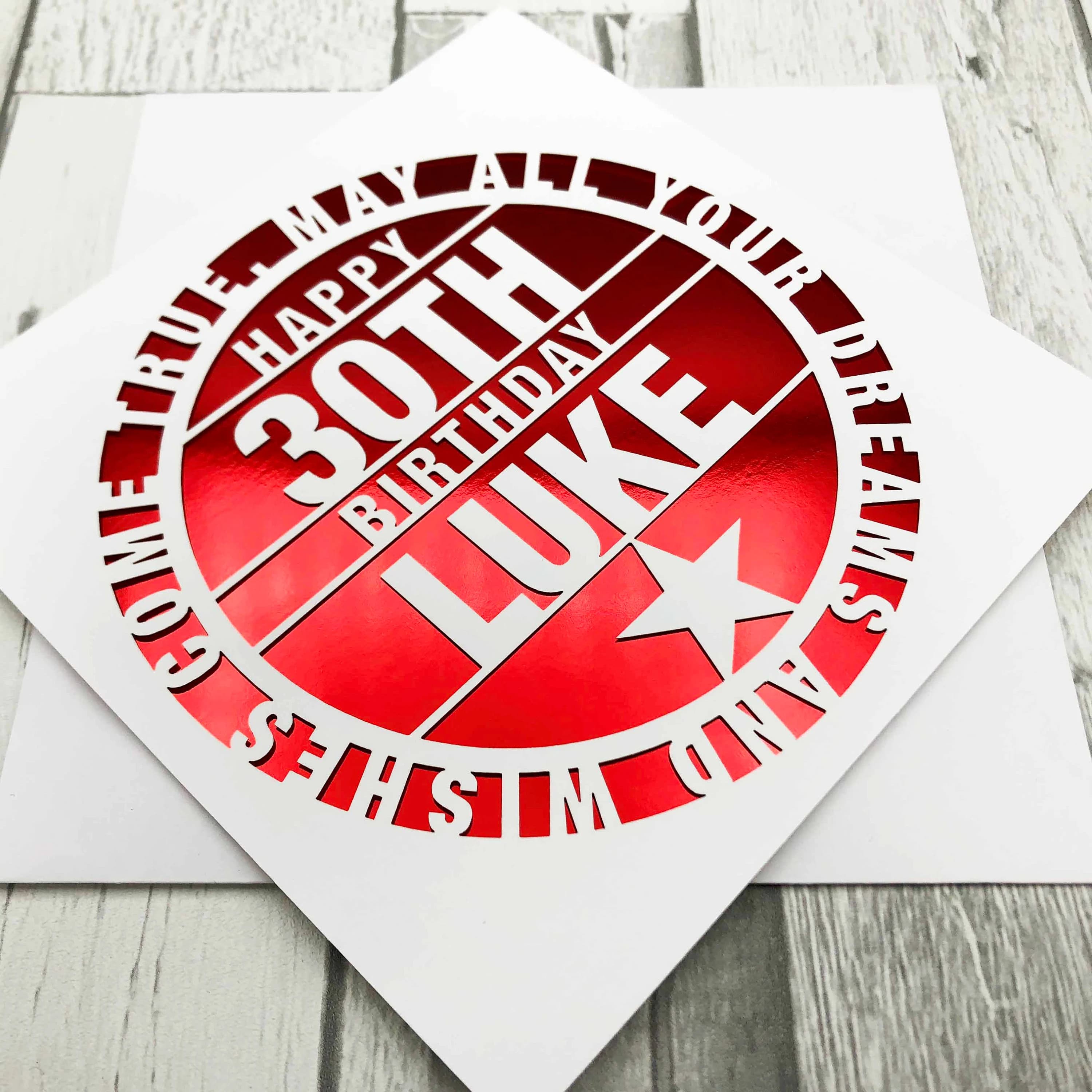 Personalised Laser-Cut 40th Birthday Card with Glitter Inlay - image 3
