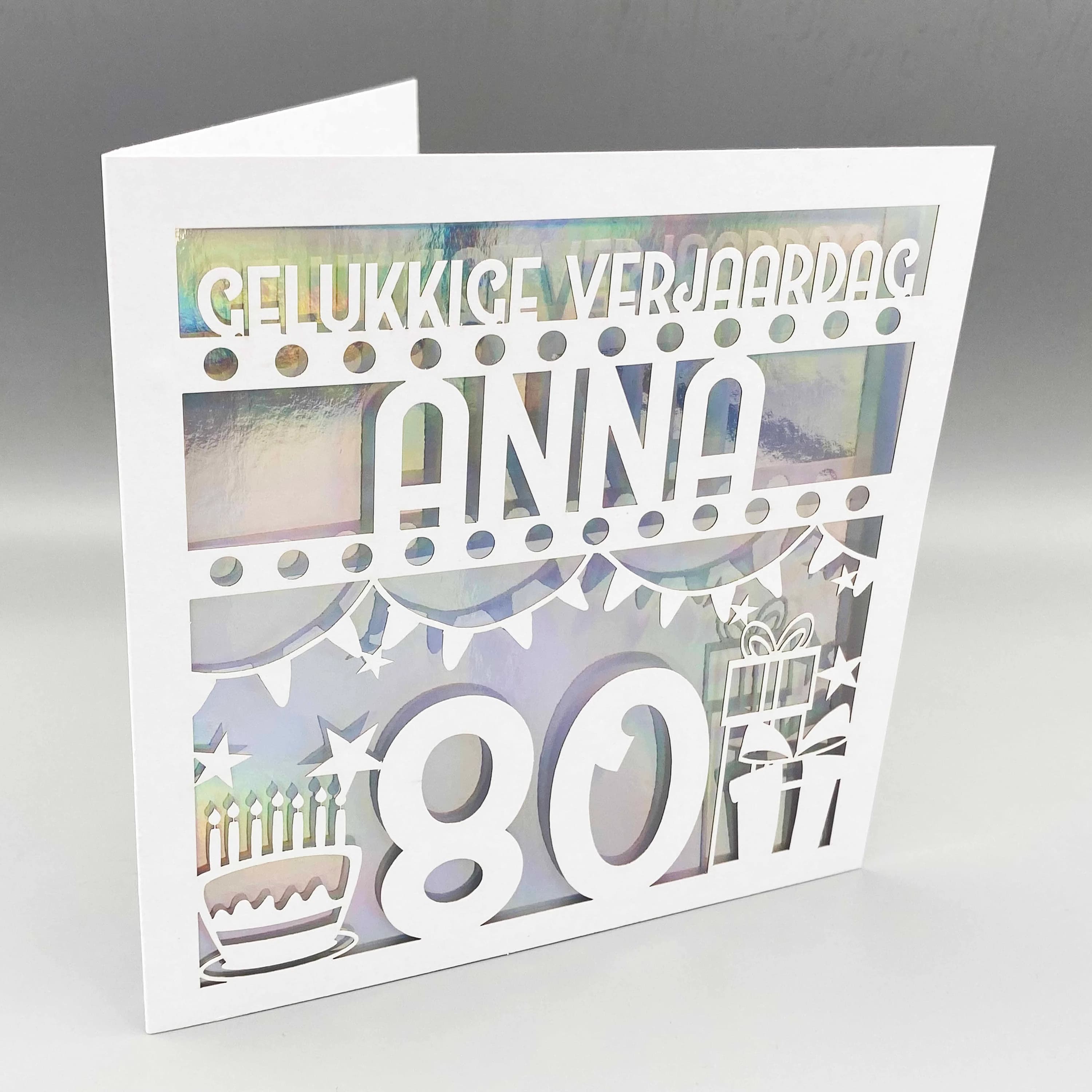 Personalised 90th Birthday Card, Laser Cut Papercut Design - image 3