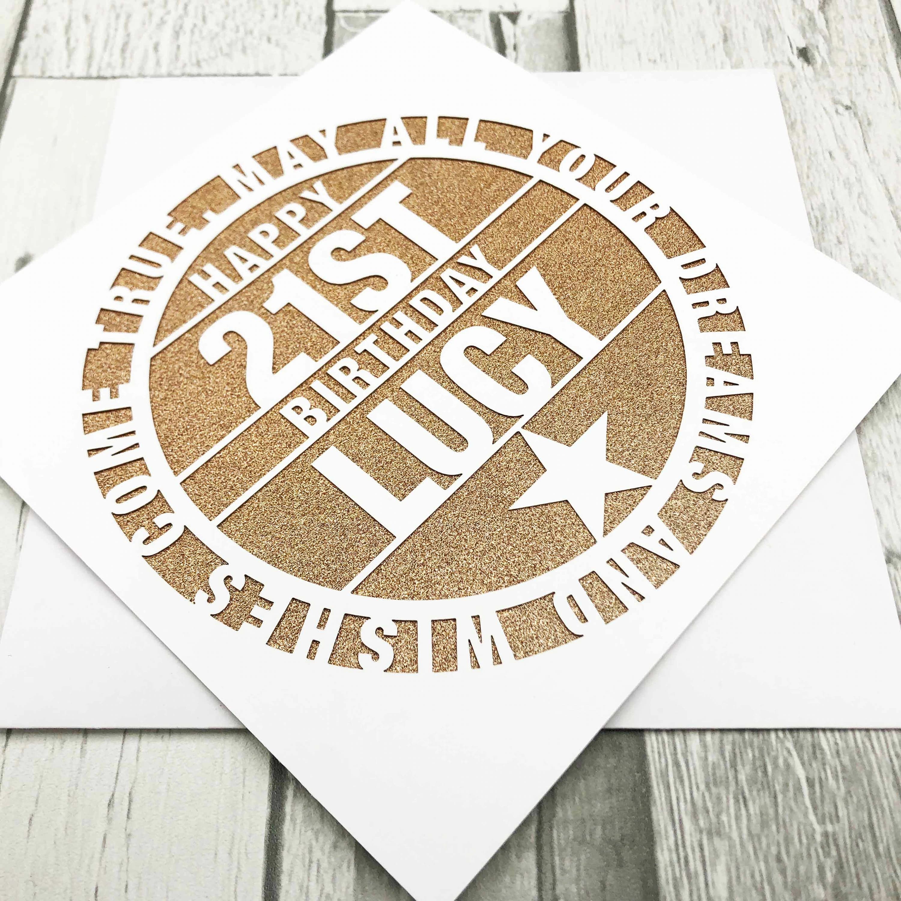 Personalised Laser-Cut 40th Birthday Card with Glitter Inlay - image 2