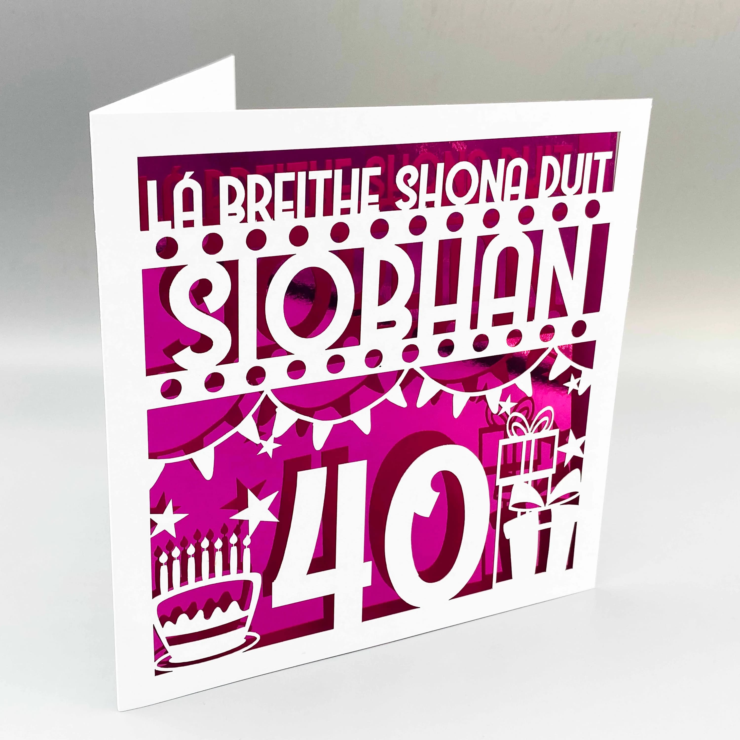 Personalised Spanish 21st Birthday Laser-Cut Card - image 4