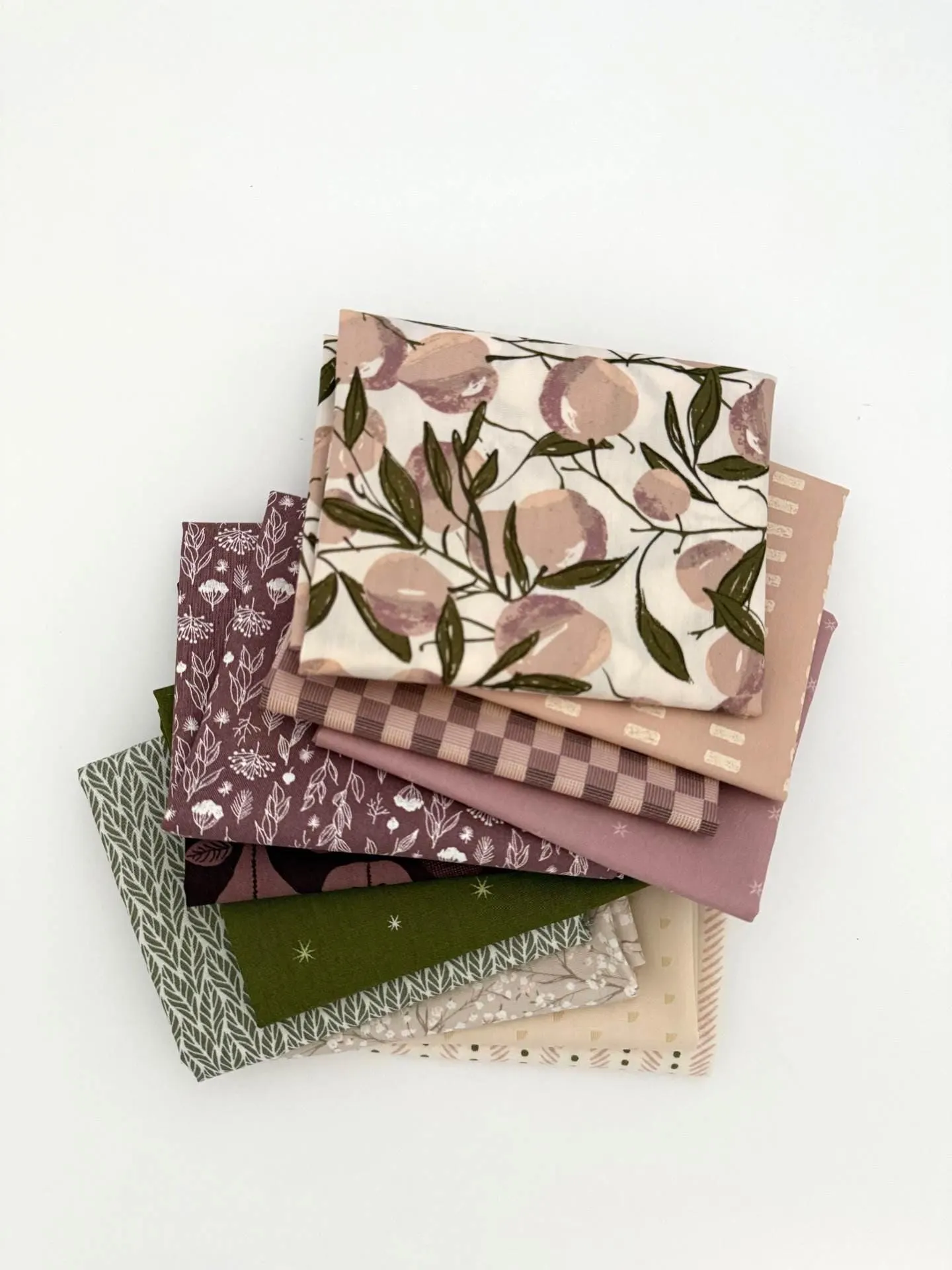 Peach Plum Pear - 11 piece FQ curated bundle - image 4