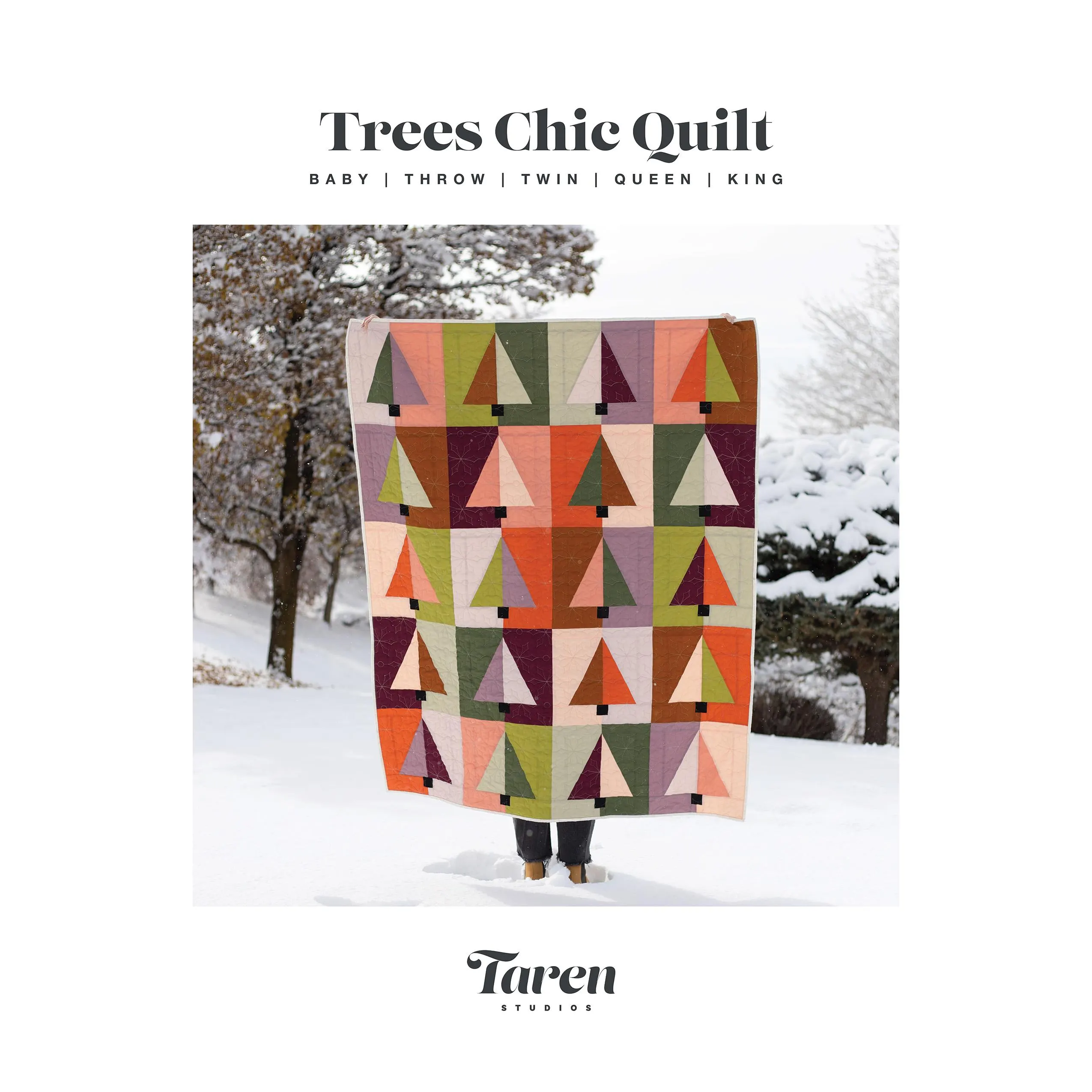 Trees Chic Quilt Pattern - Paper Pattern - by Taren Studios