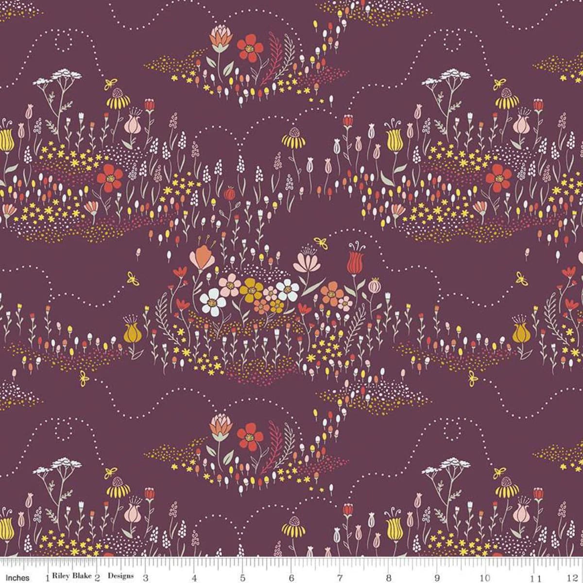 Buzzing Meadow Grape from Harmony by Melissa Lee for Riley Blake Designs