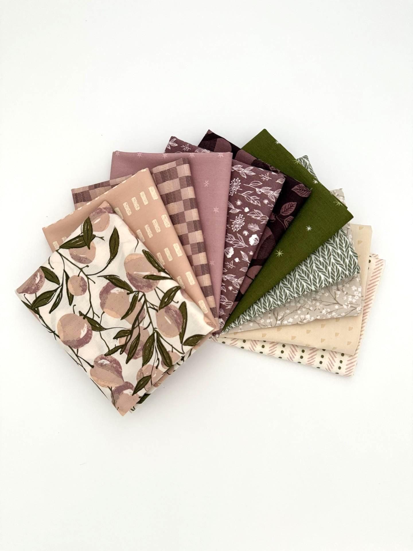 Peach Plum Pear - 11 piece FQ curated bundle - image 3