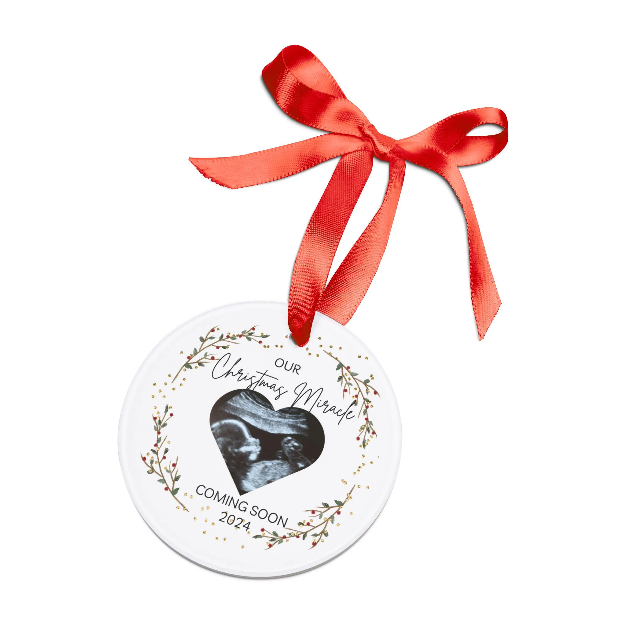 personalized Ornament, Sonogram Keepsake Ultrasound Photo Baby New Parent Gift, Gift for Parents, Baby Shower Gift,