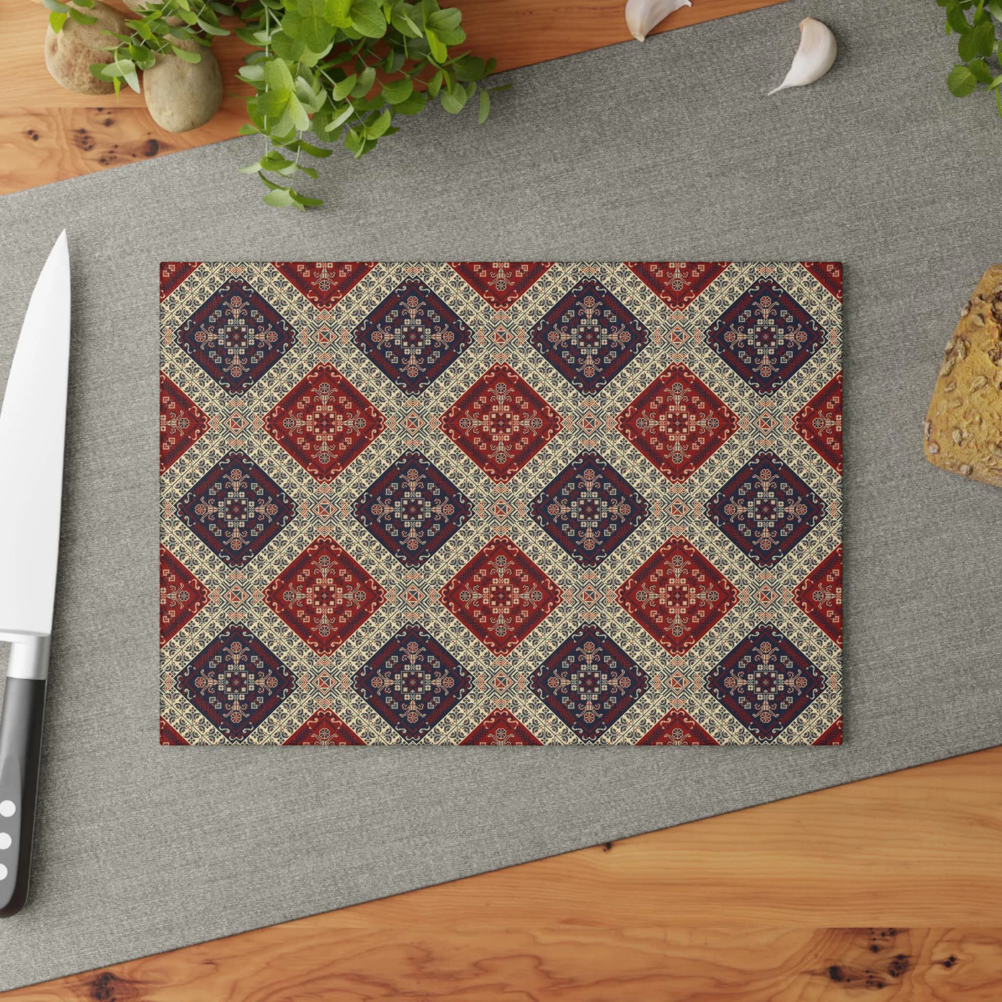Elegant Glass Cutting Board, Kitchen Decor, Housewarming Gift, Unique Cutting Board, Vintage Style Kitchenware, Holiday Cooking