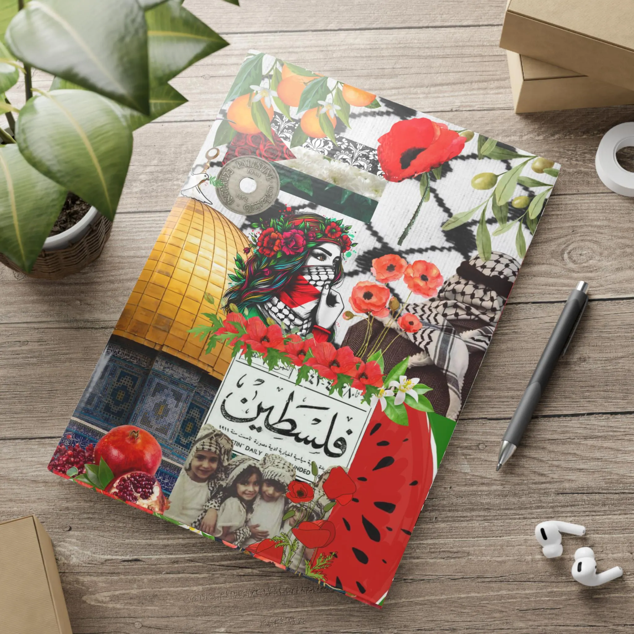 Palestine Hardcover Notebook, Palestinian Symbols Journal, Puffy Covers Notebook, Palestine Gifts, Palestine Souvenir, Palestine gift - image 5