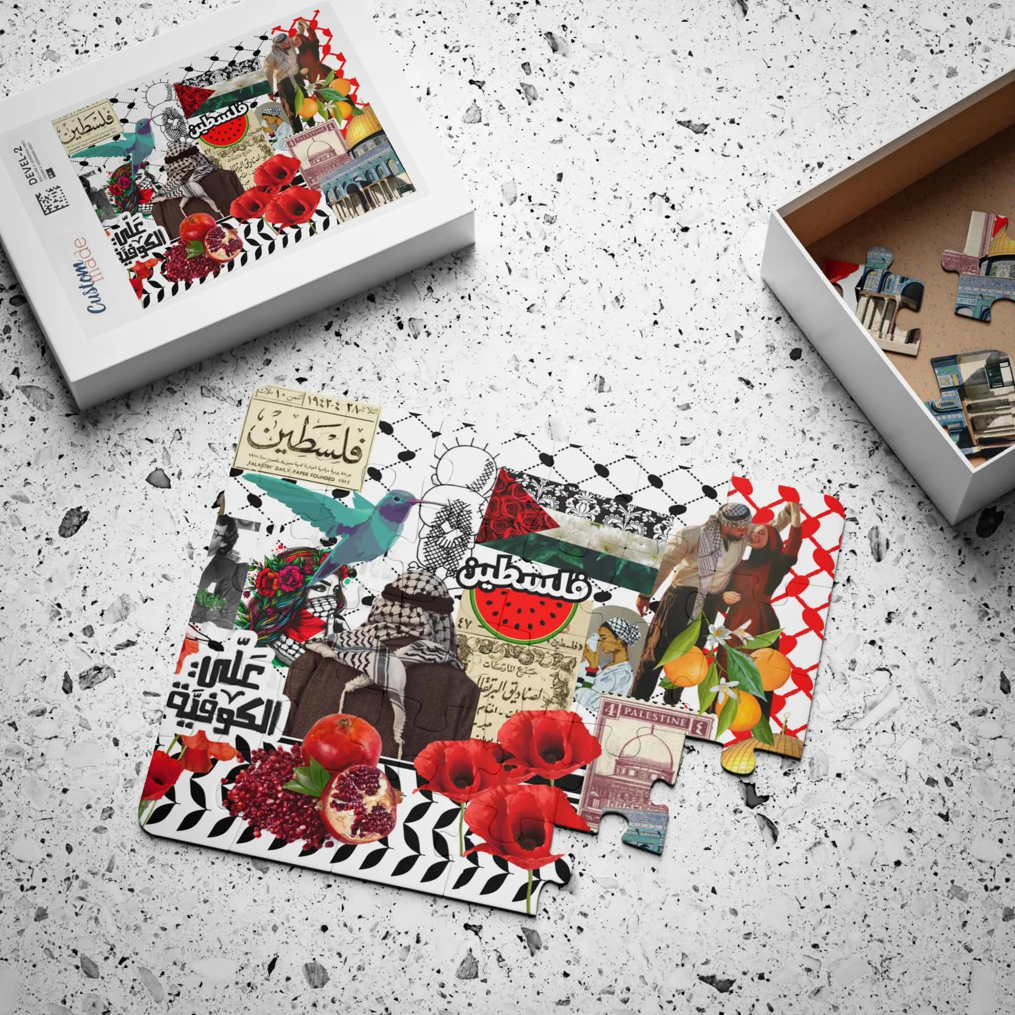 Kids' Puzzle, 30-Piece Free Palestine Puzzle, Eid and Ramadan Gift, Palestinian Symbols, Islamic Activity, Falasteen gift