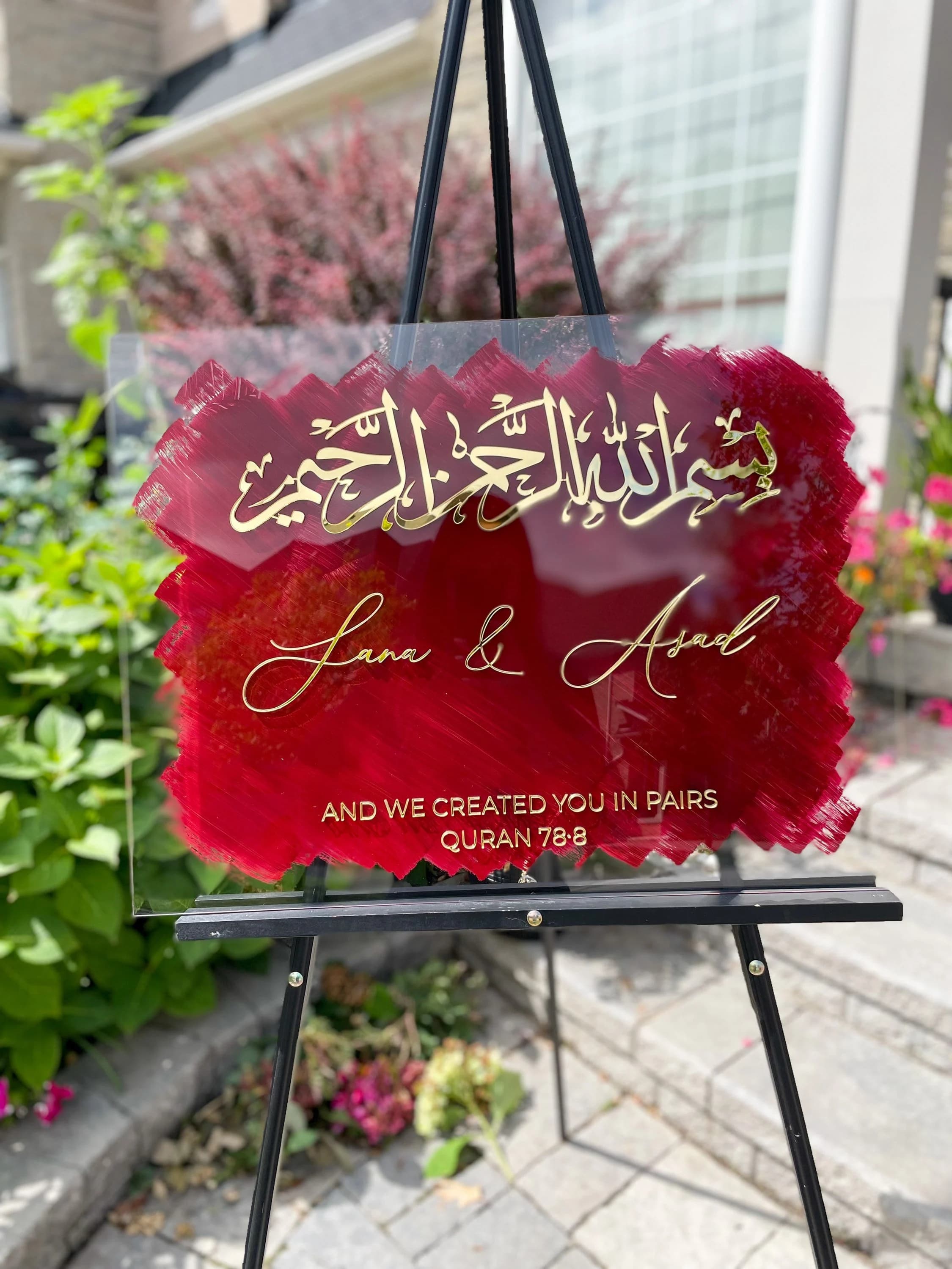 Personalized Acrylic Wedding Welcome Sign, 3D Arabic Calligraphy - image 4