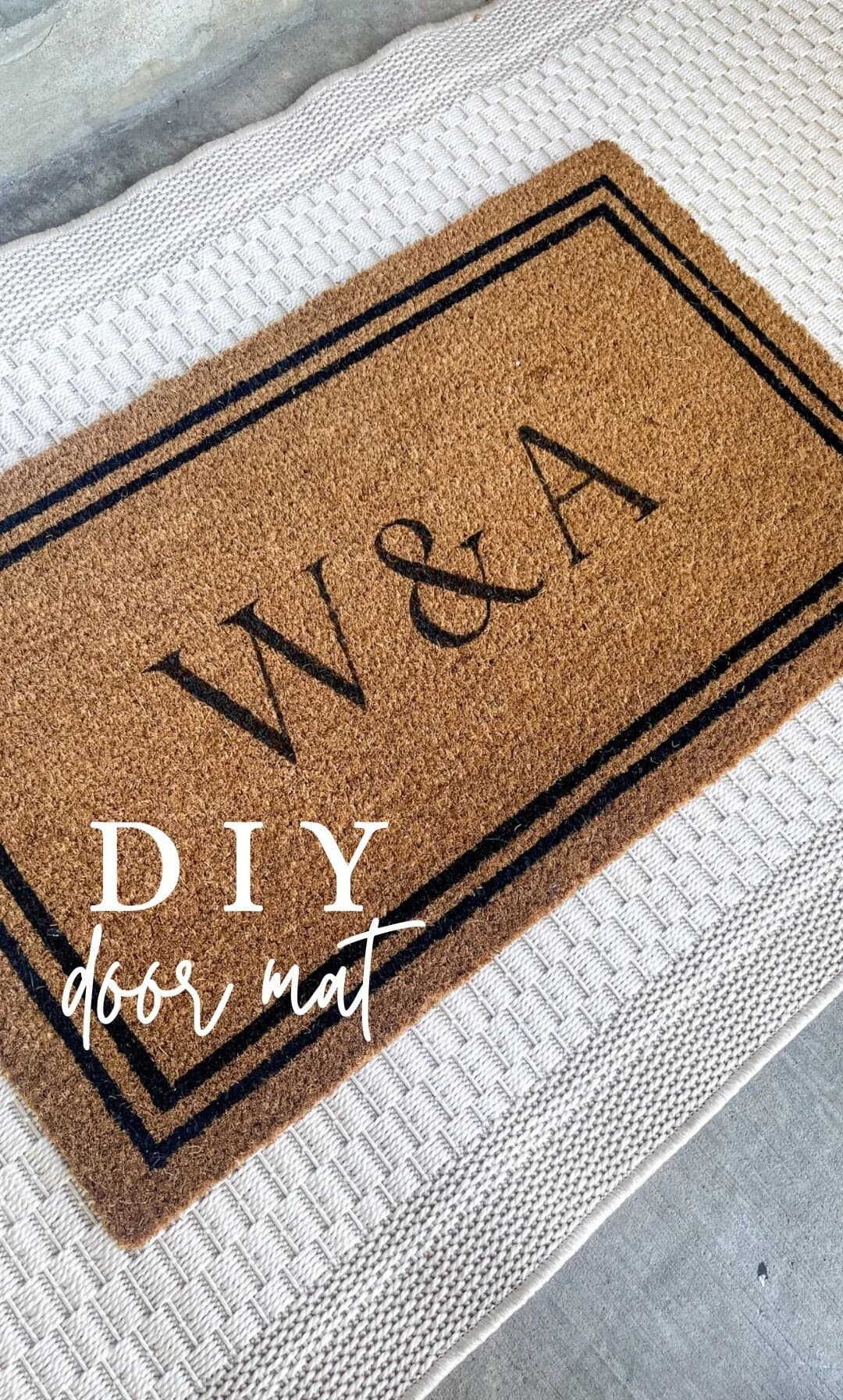Personalized Door Mat Stencil | DIY Welcome Mat (5x8")